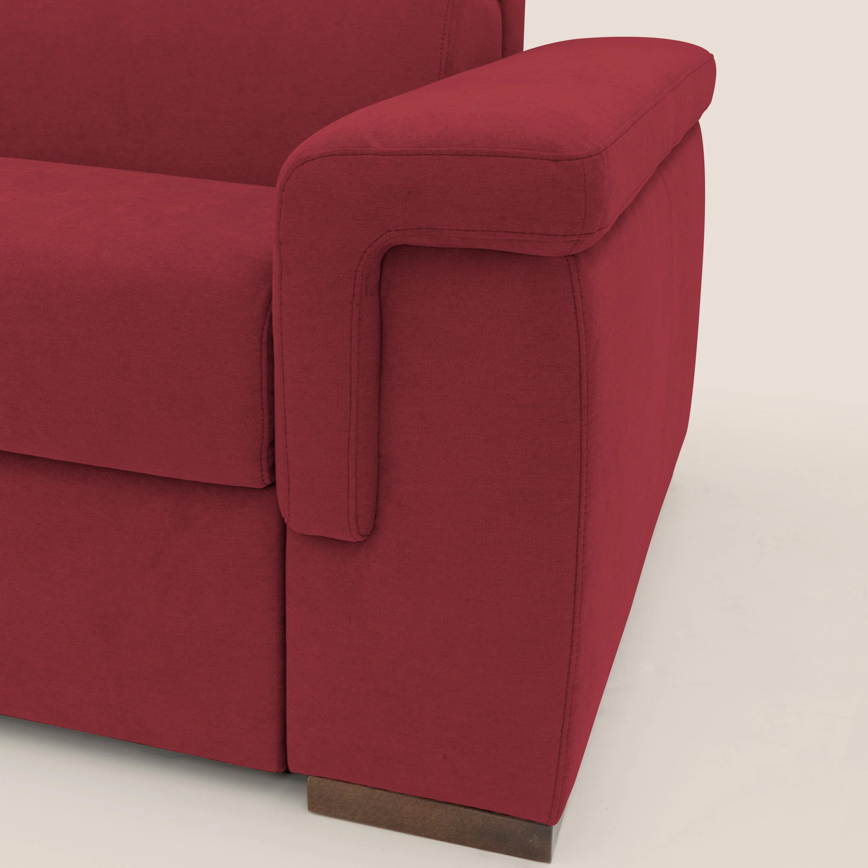 Giunone canapé convertible avec matelas de 18 cm et têtières inclinables en tissu imperméable T02 rouge - Image 7