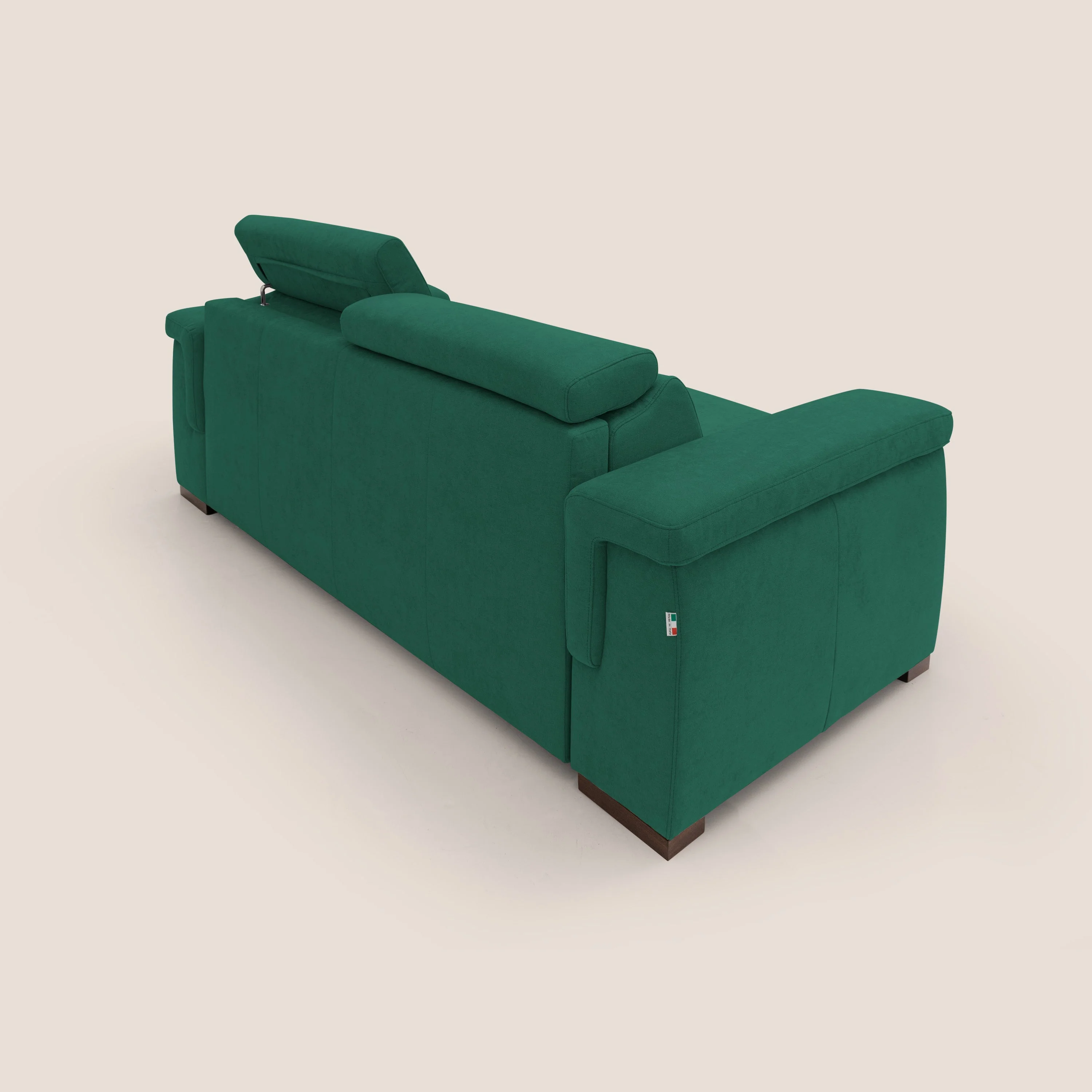 Giunone canapé convertible avec matelas de 18 cm et têtières inclinables en tissu imperméable T02 vert - Image 10