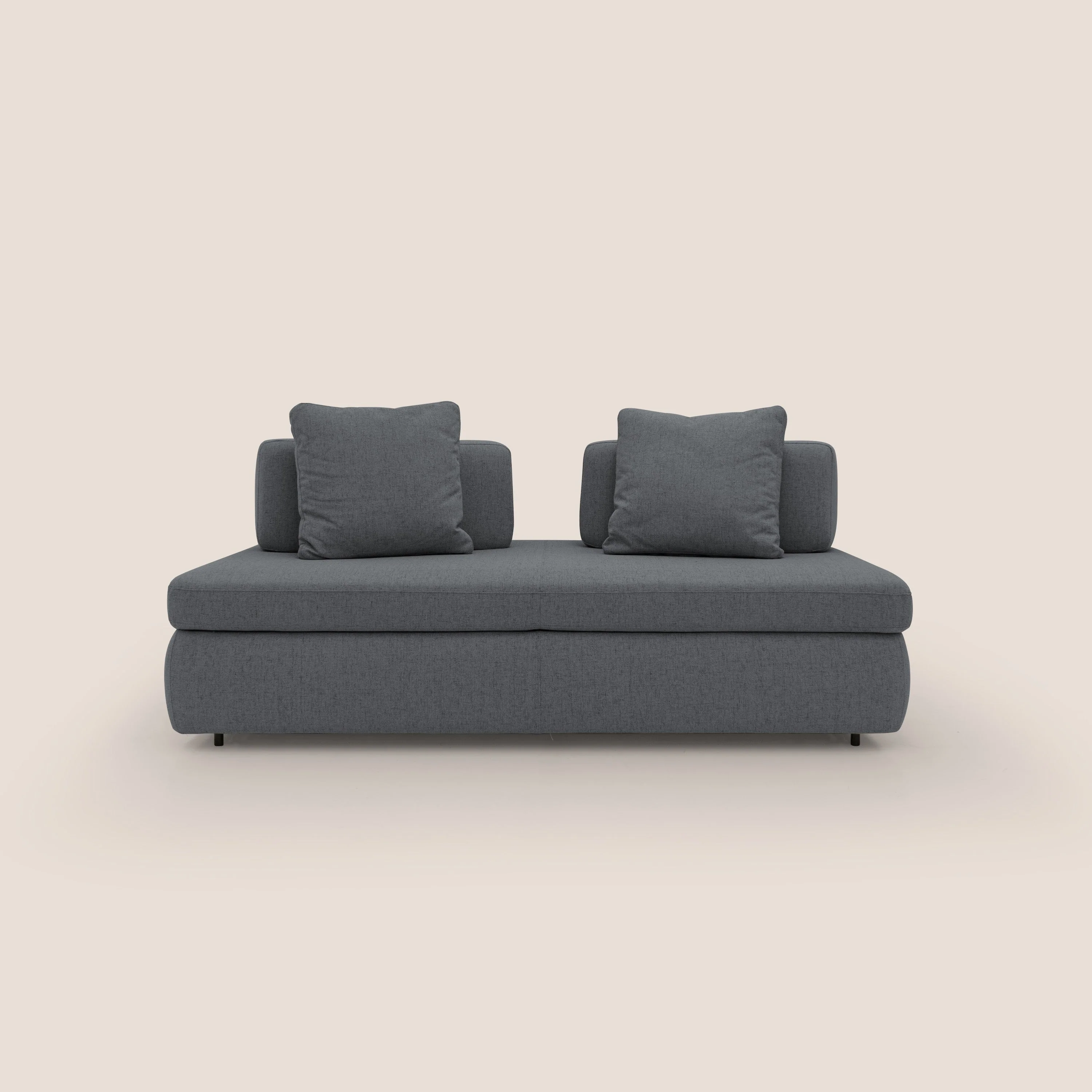 GRANSASSO Canapé convertible au design innovant en tissu imperméable T03 anthracite