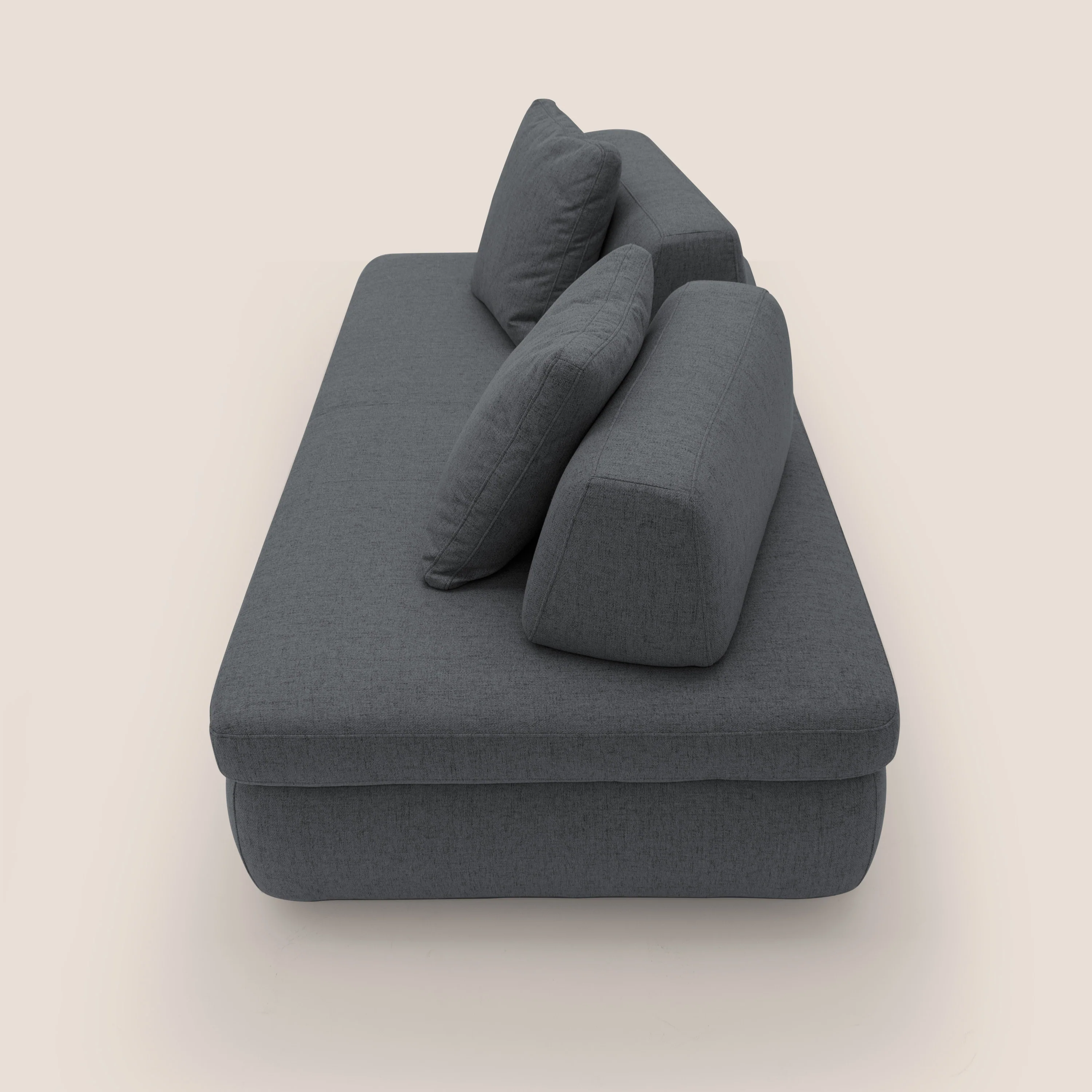 GRANSASSO Canapé convertible au design innovant en tissu imperméable T03 anthracite - Image 10