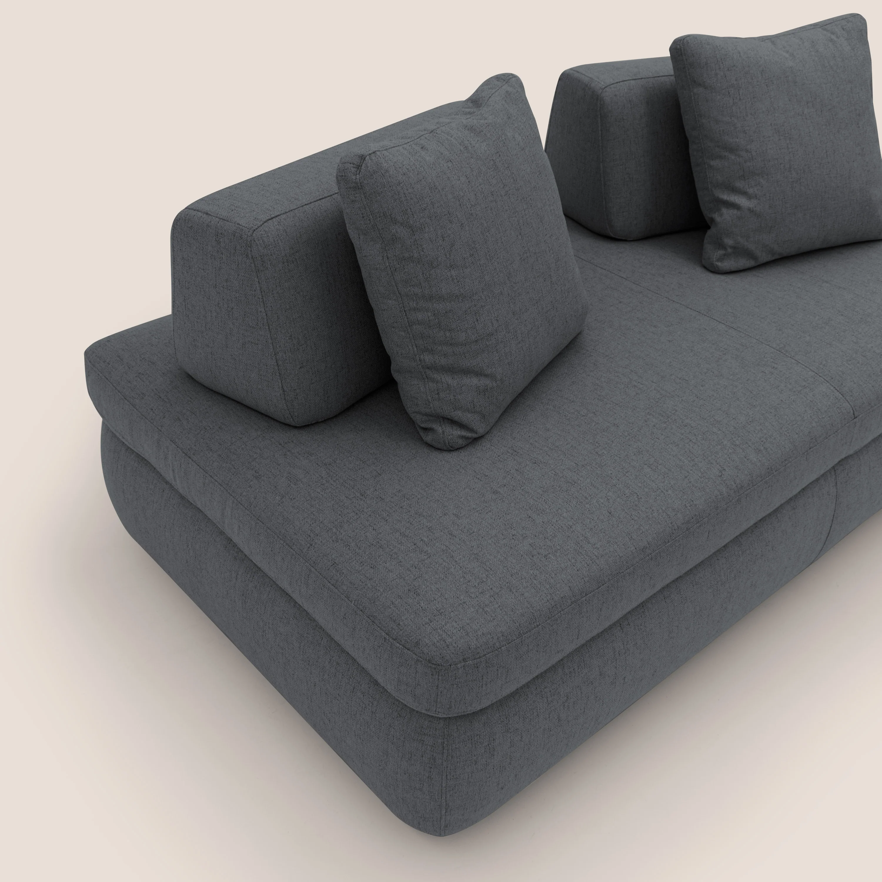 GRANSASSO Canapé convertible au design innovant en tissu imperméable T03 anthracite - Image 6