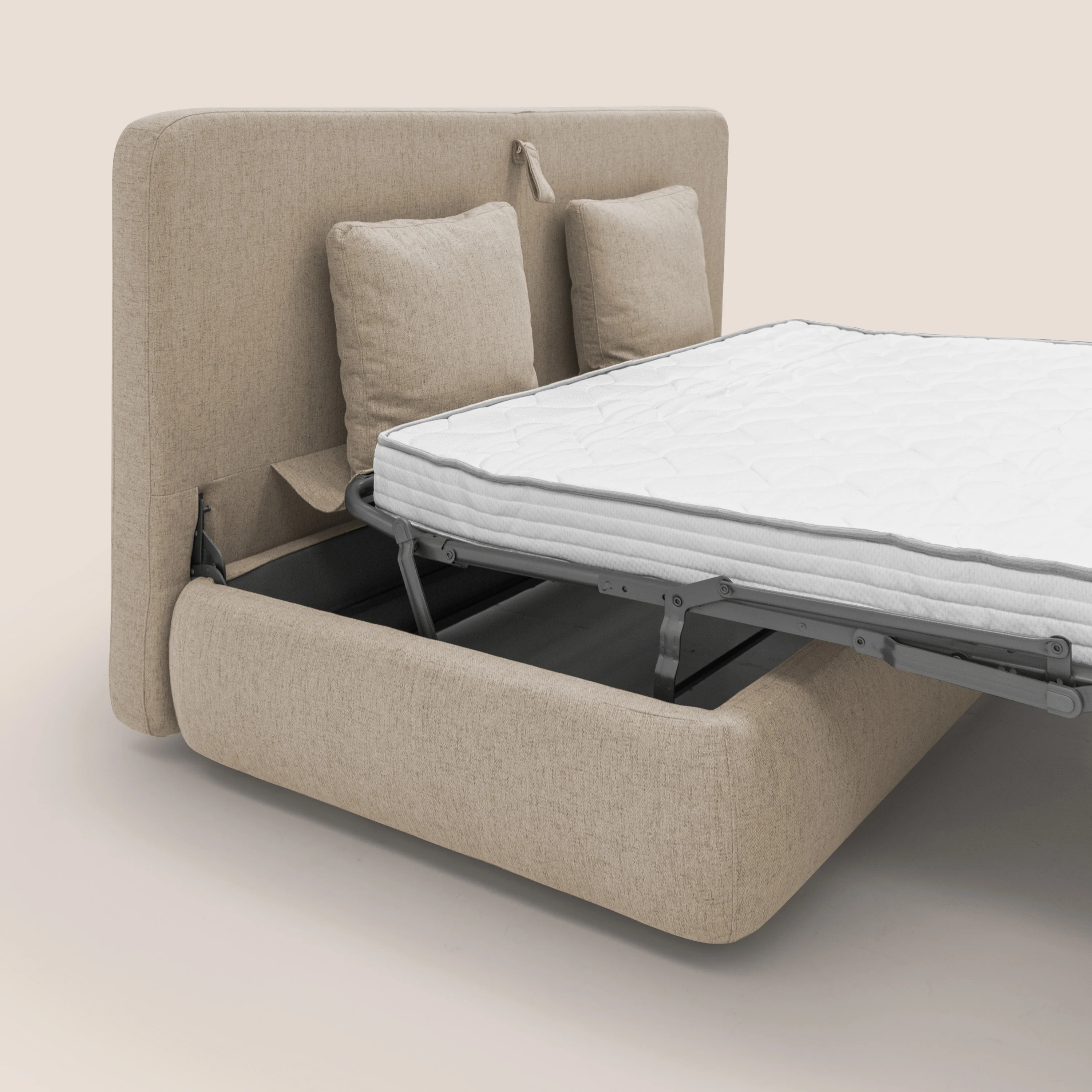 GRANSASSO Canapé convertible au design innovant en tissu imperméable T03 beige - Image 11