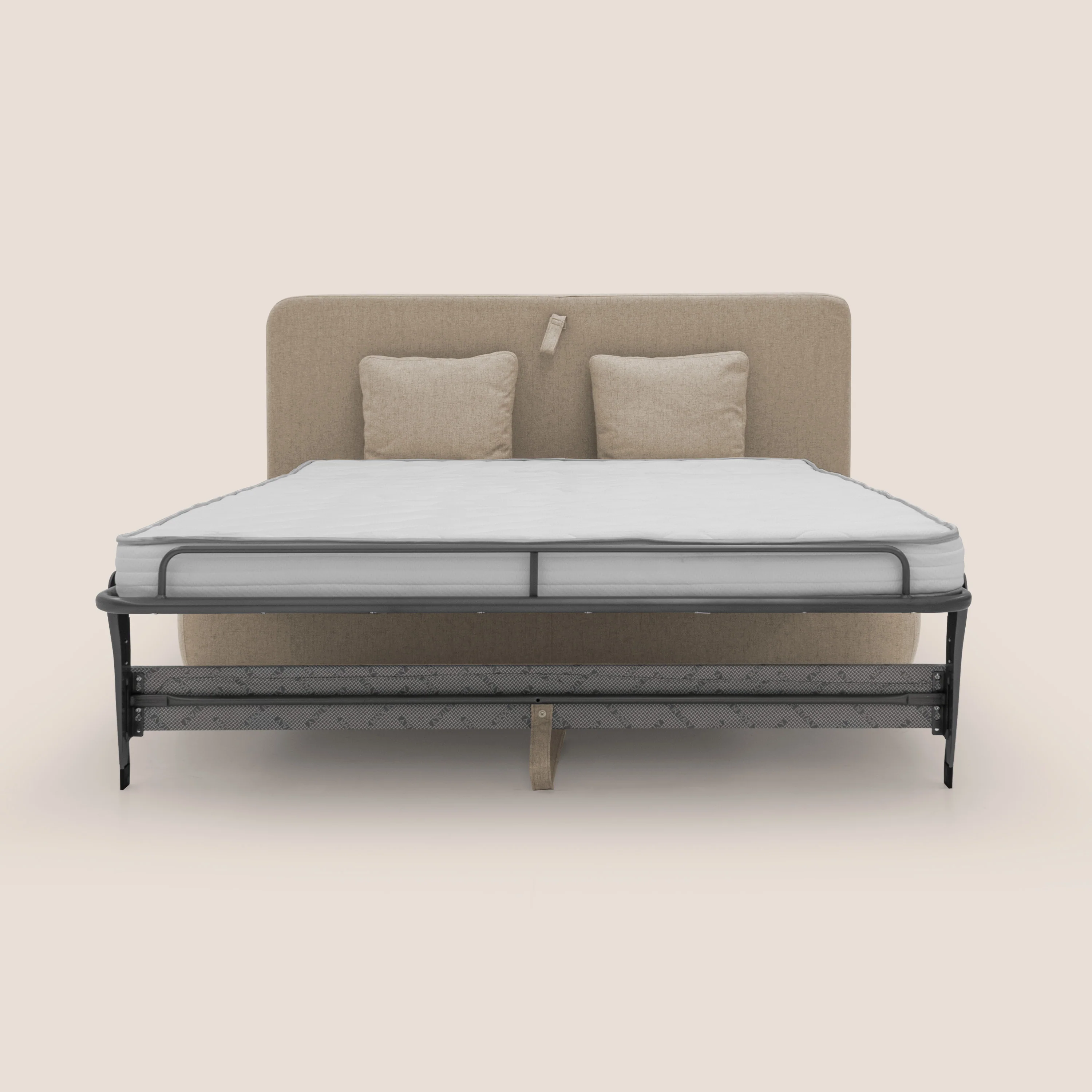 GRANSASSO Canapé convertible au design innovant en tissu imperméable T03 beige - Image 12