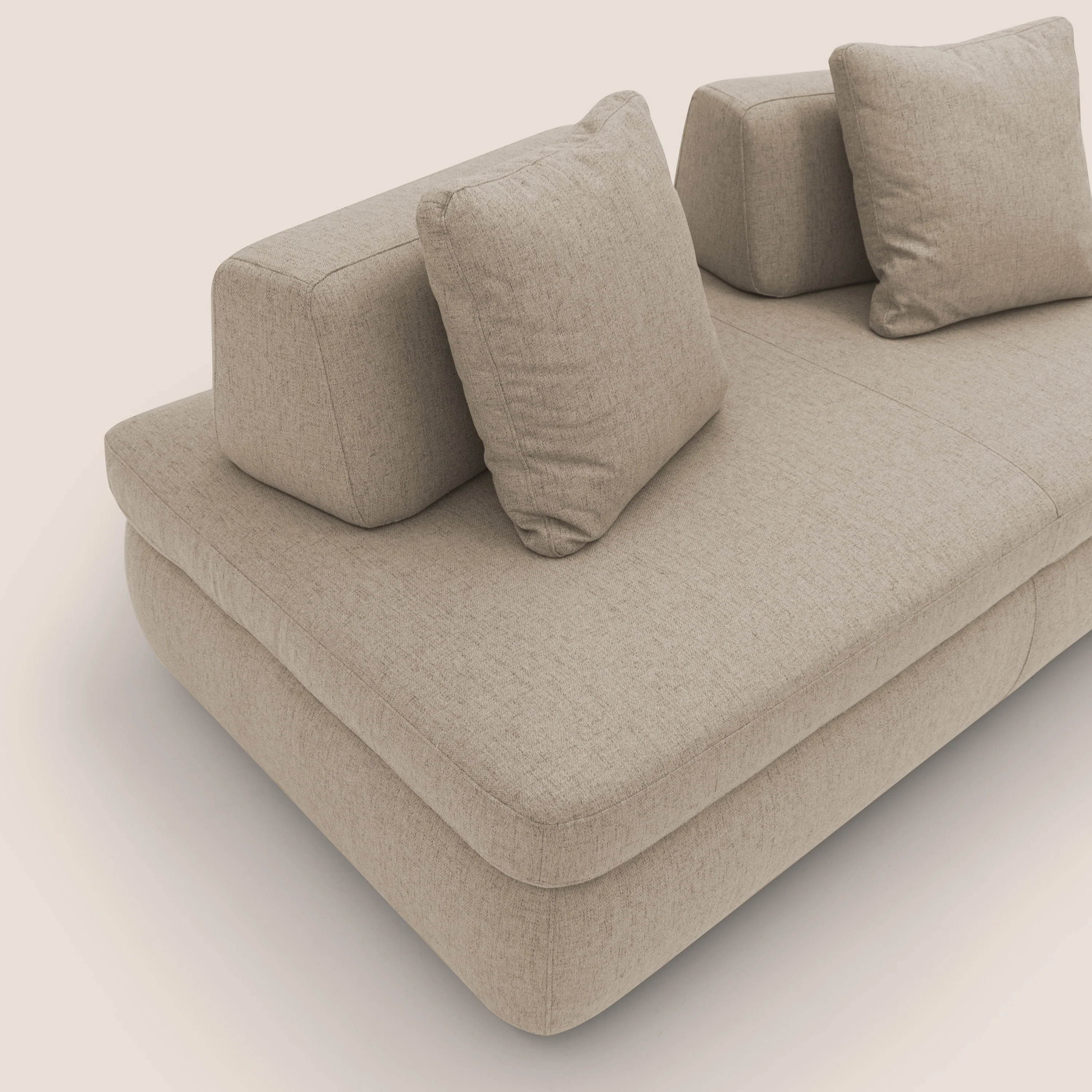 GRANSASSO Canapé convertible au design innovant en tissu imperméable T03 beige - Image 6