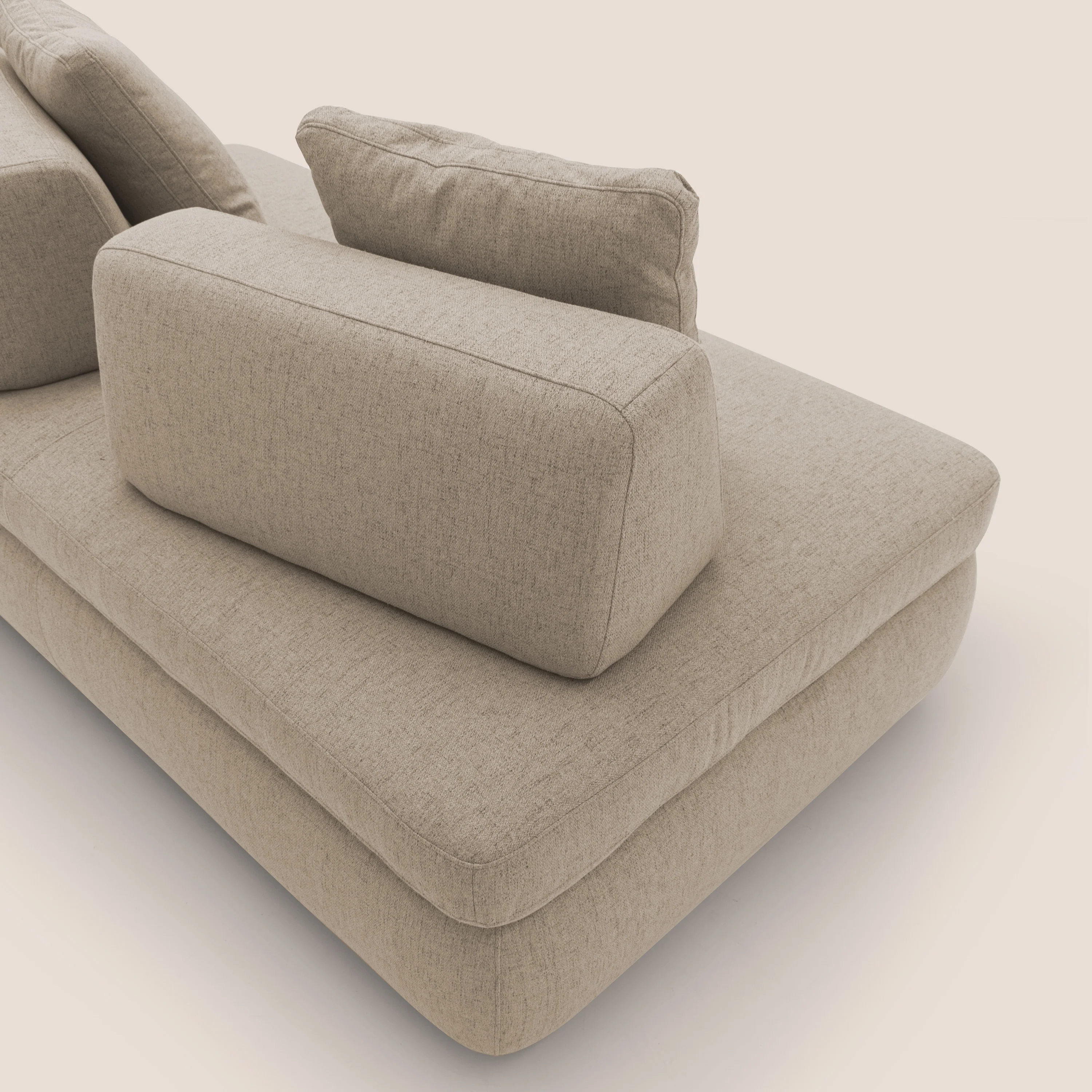 GRANSASSO Canapé convertible au design innovant en tissu imperméable T03 beige - Image 8