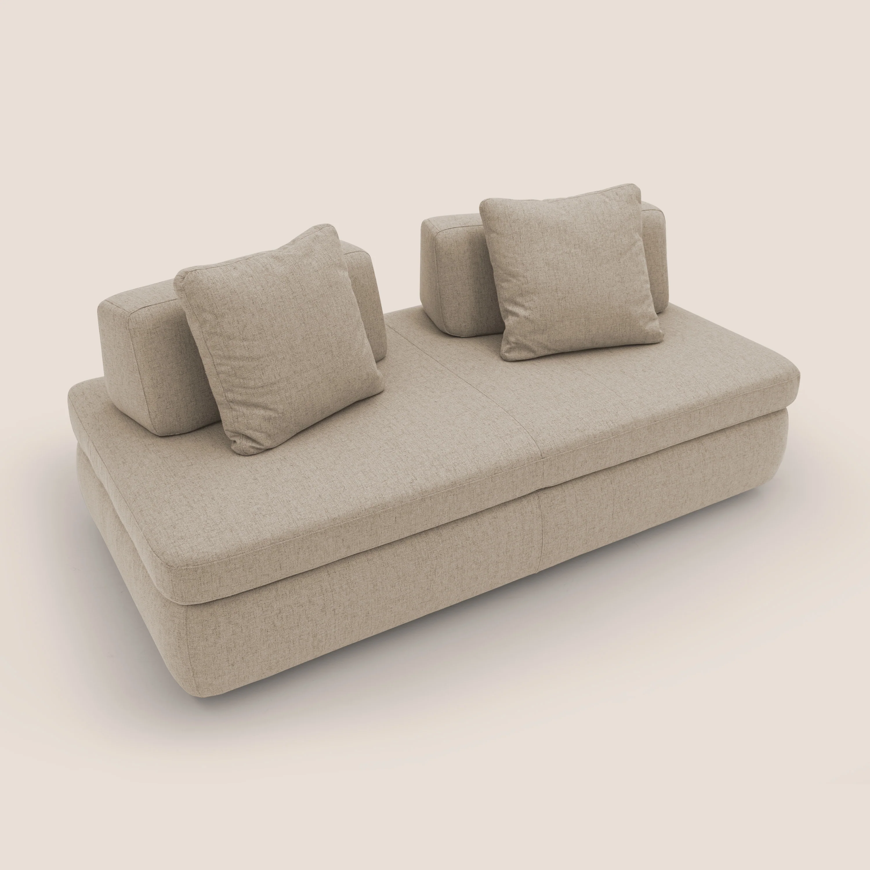 GRANSASSO Canapé convertible au design innovant en tissu imperméable T03 beige - Image 9