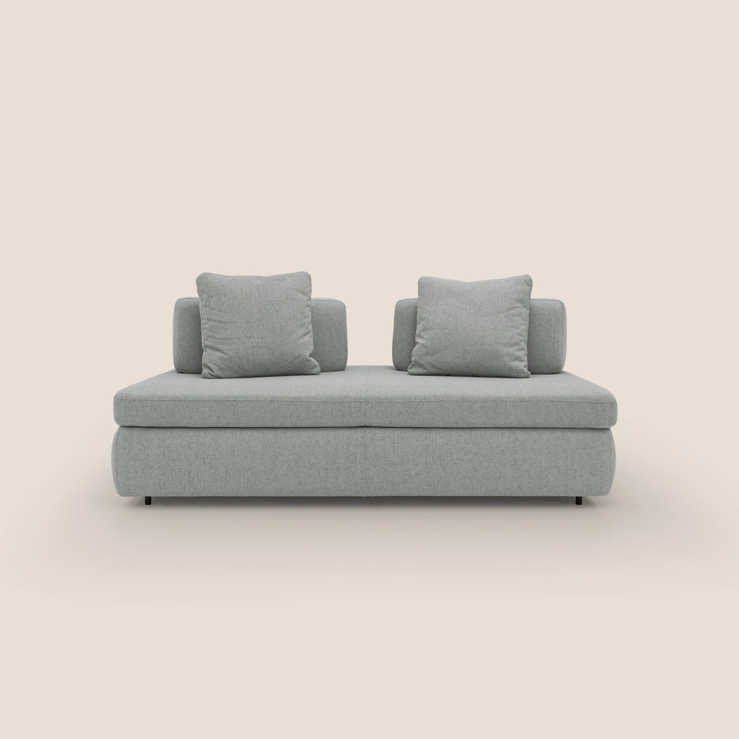 GRANSASSO Canapé convertible au design innovant en tissu imperméable T03 gris clair
