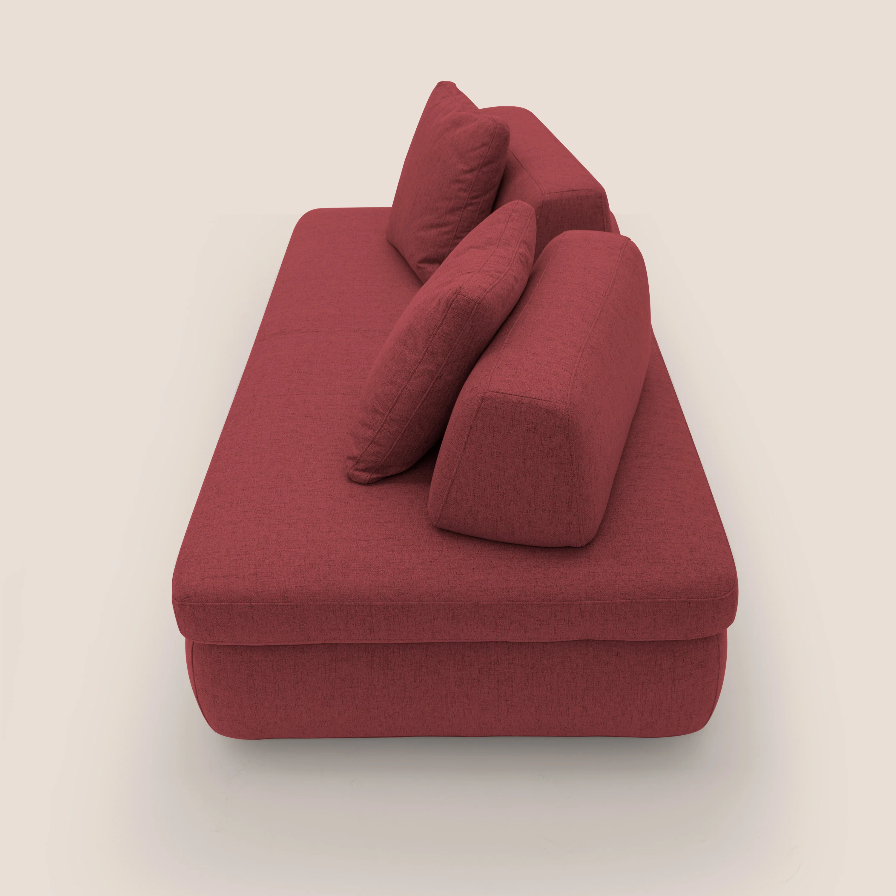 GRANSASSO Canapé convertible au design innovant en tissu imperméable T03 rouge - Image 10