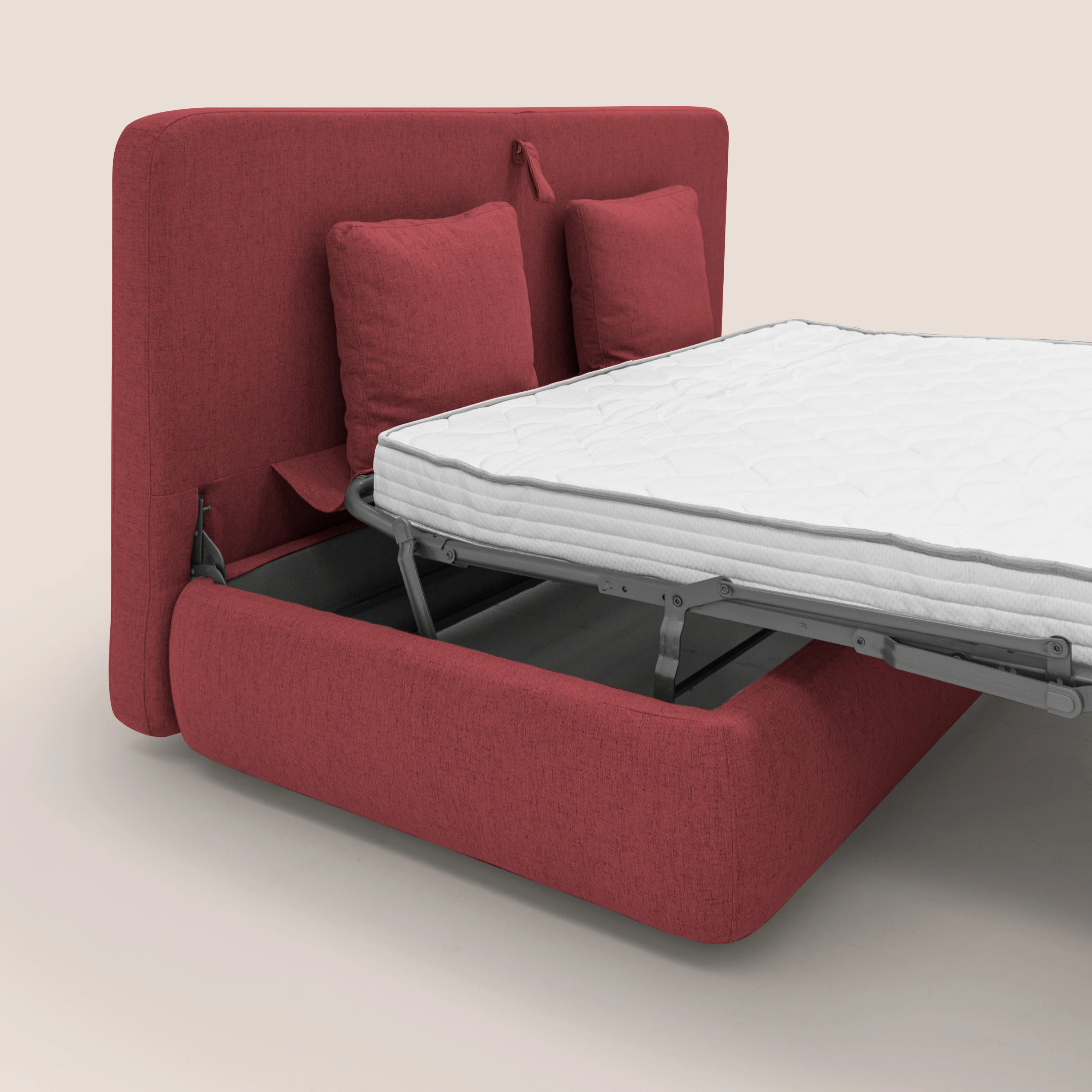 GRANSASSO Canapé convertible au design innovant en tissu imperméable T03 rouge - Image 11