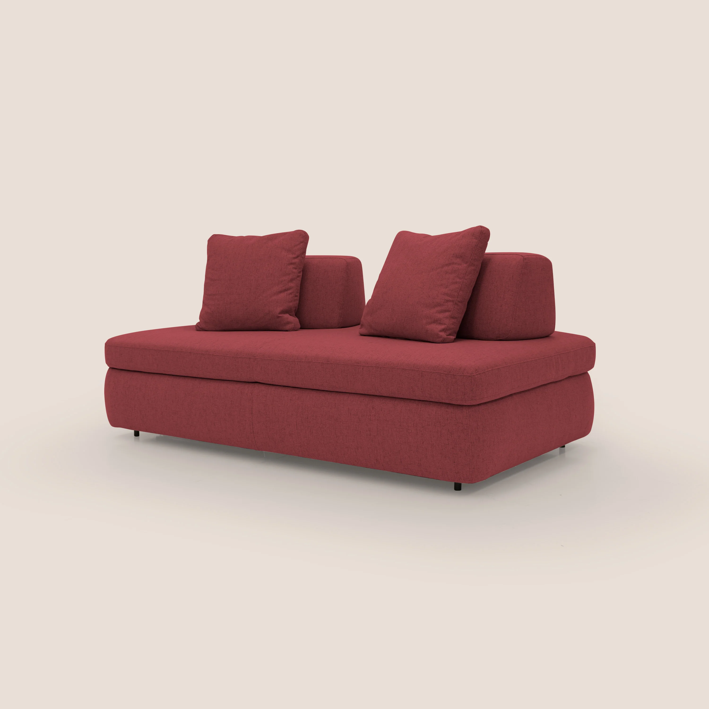 GRANSASSO Canapé convertible au design innovant en tissu imperméable T03 rouge - Image 4