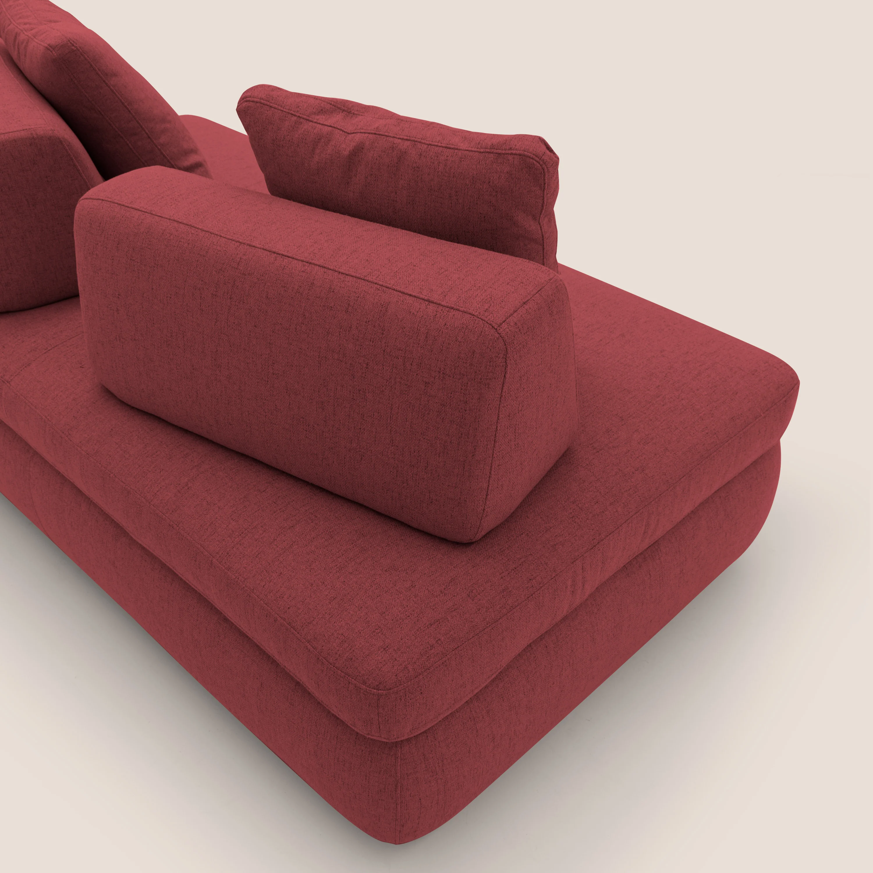 GRANSASSO Canapé convertible au design innovant en tissu imperméable T03 rouge - Image 8