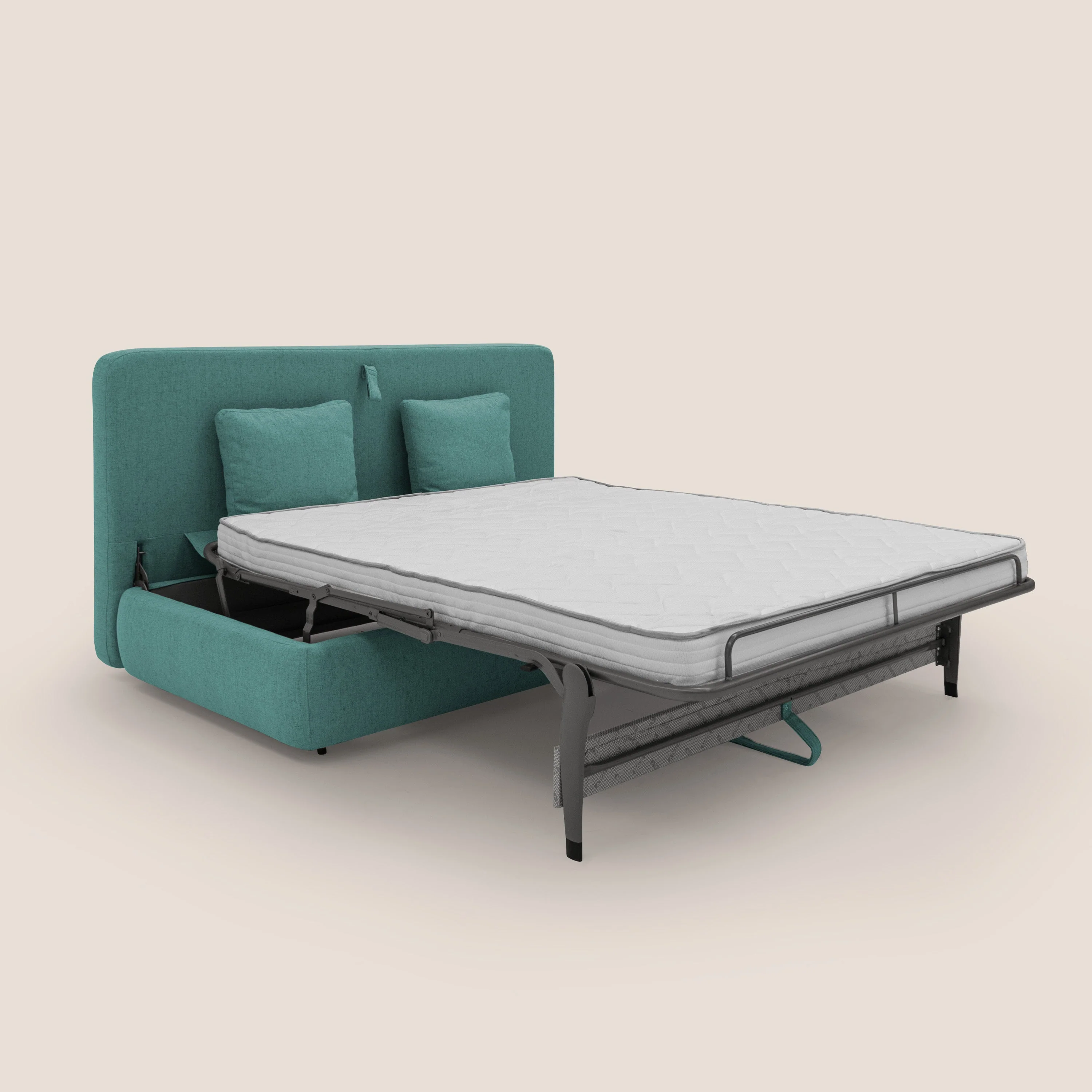 GRANSASSO Canapé convertible au design innovant en tissu imperméable T03 vert d'eau - Image 4