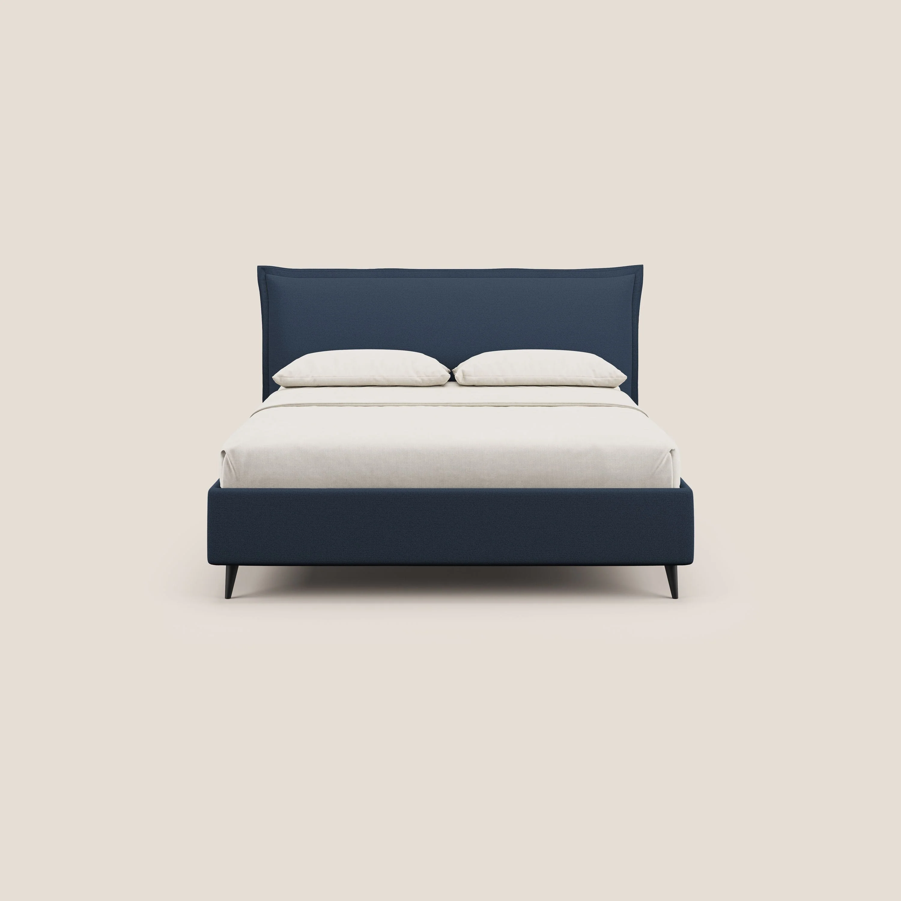 Hans lit rembourré avec coffre au style minimaliste en tissu imperméable T19 bleu - Image 3