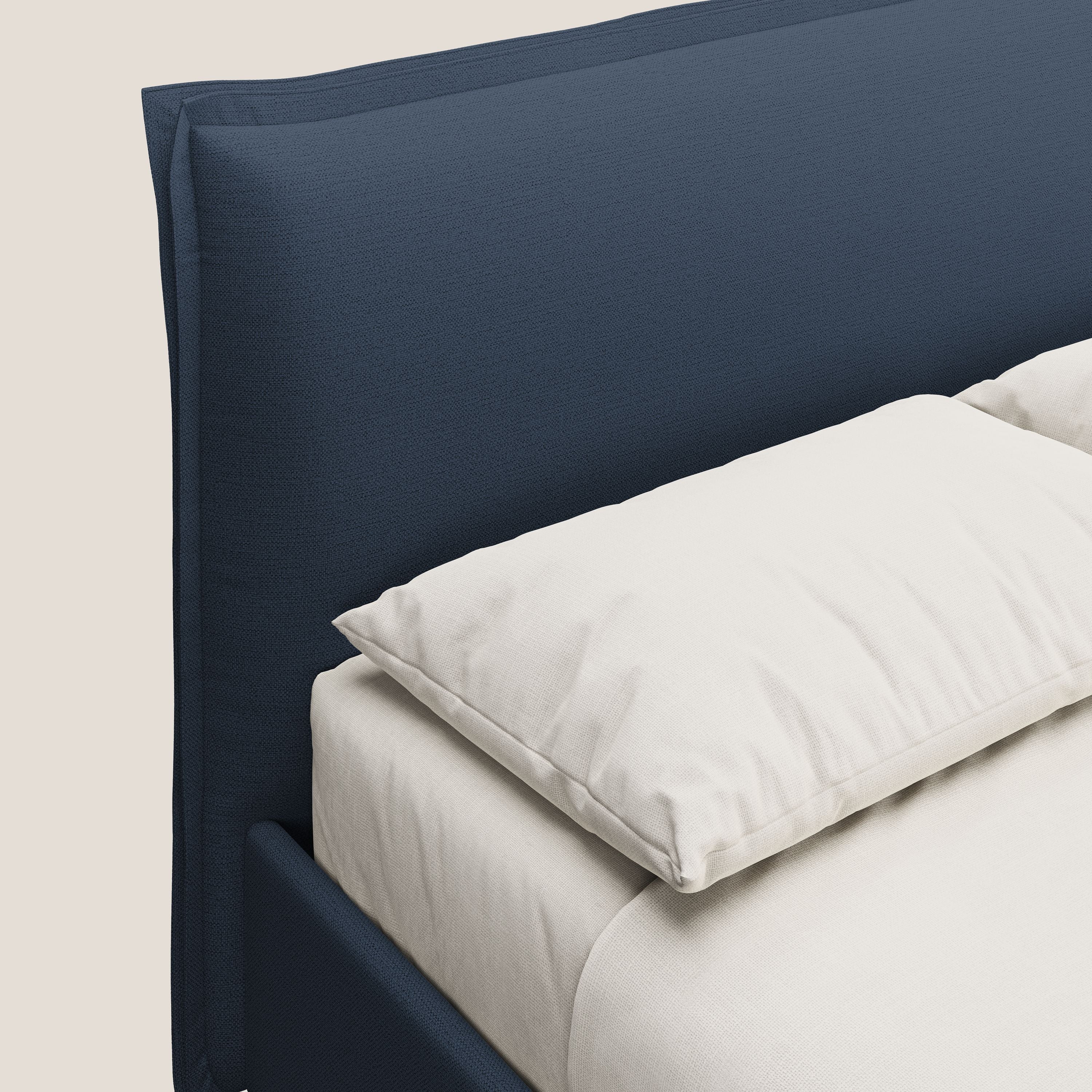 Hans lit rembourré avec coffre au style minimaliste en tissu imperméable T19 bleu - Image 6