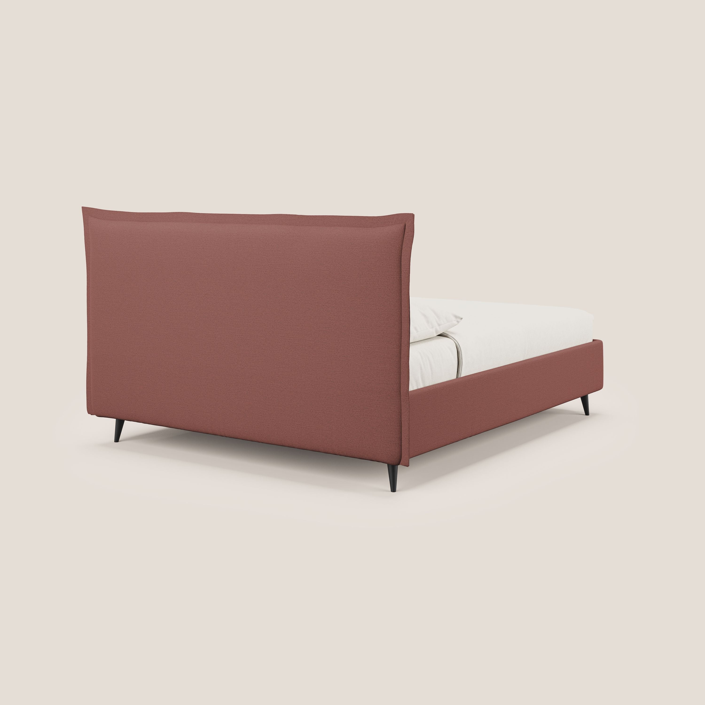 Hans lit rembourré avec coffre au style minimaliste en tissu imperméable T19 saumon - Image 5