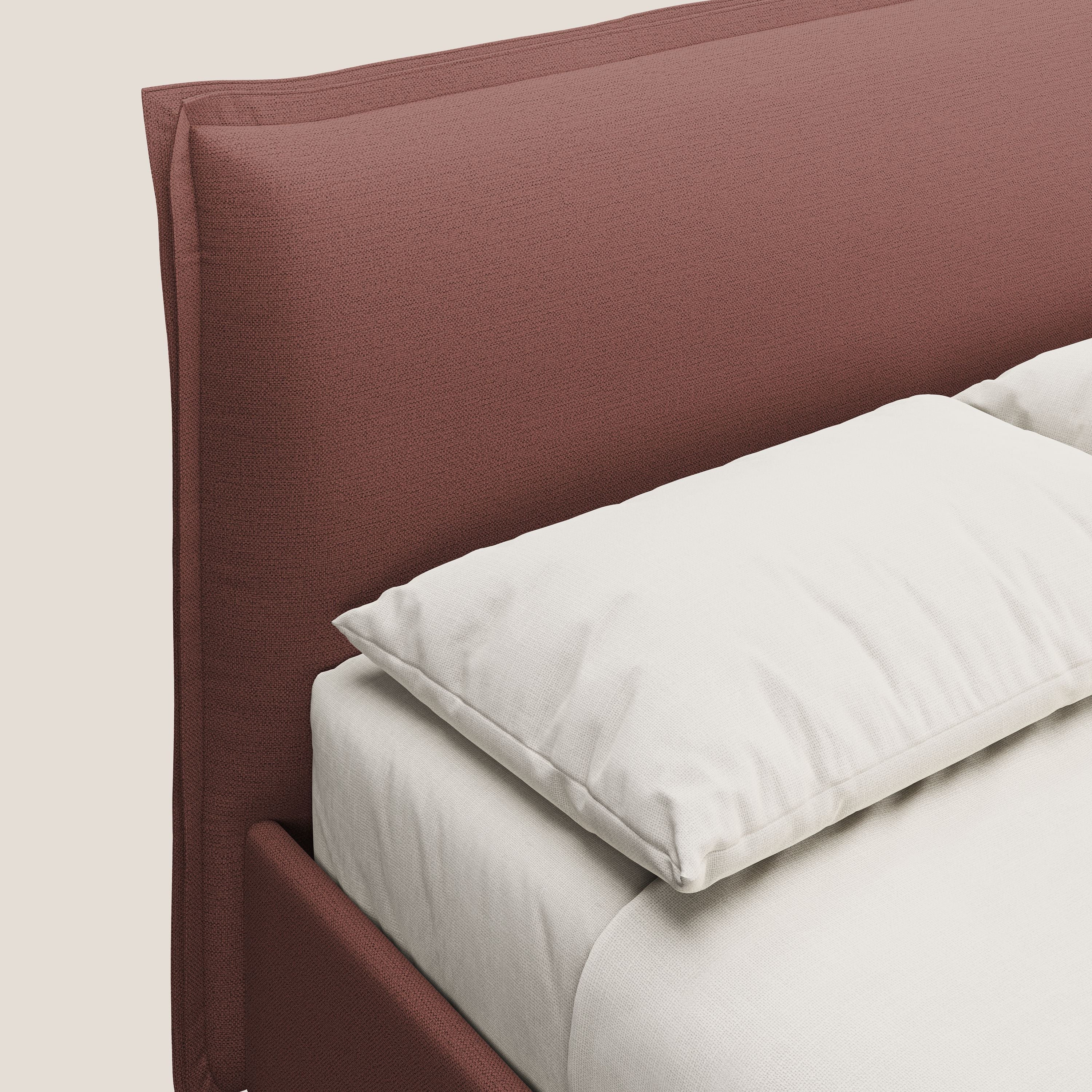Hans lit rembourré avec coffre au style minimaliste en tissu imperméable T19 saumon - Image 6