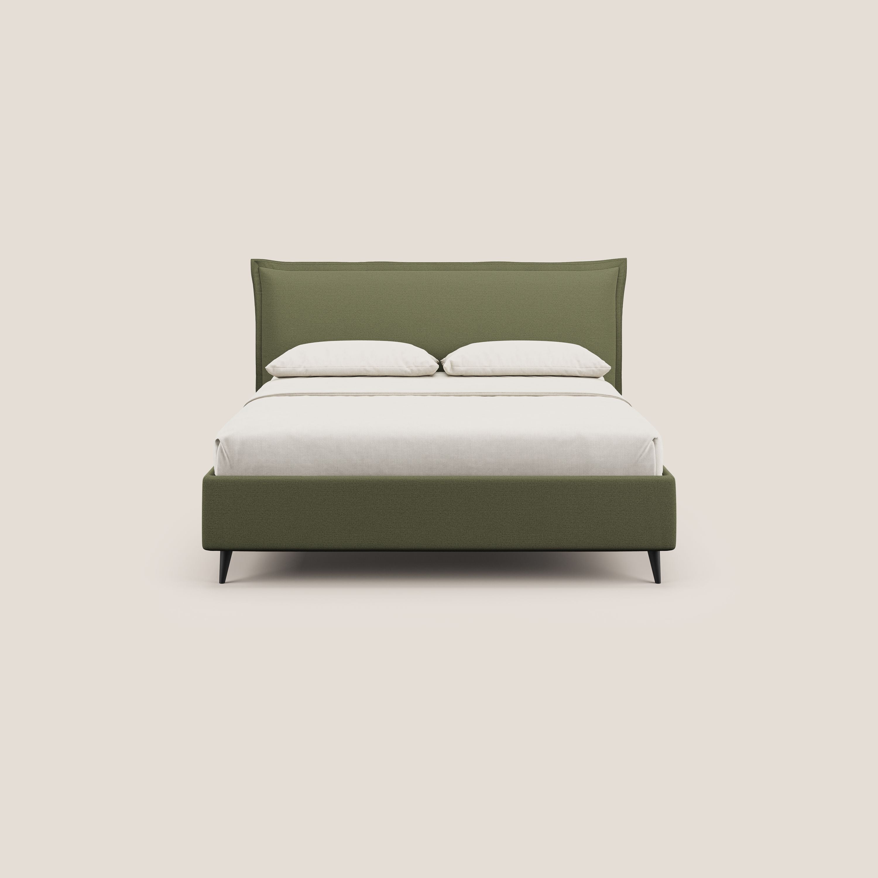 Hans lit rembourré avec coffre au style minimaliste en tissu imperméable T19 vert - Image 3
