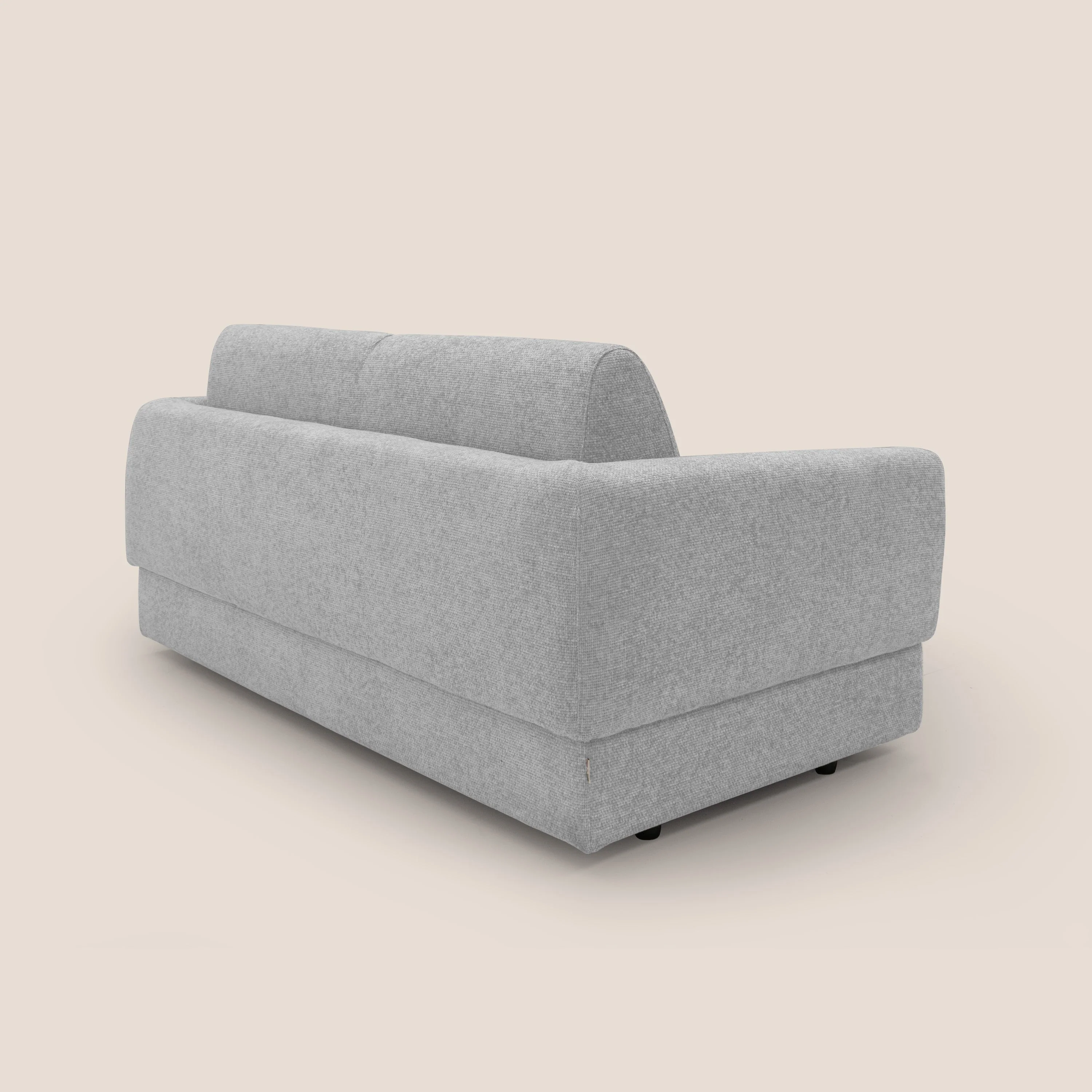 Happy Canapé convertible avec matelas H18 cm en tissu imperméable T10 gris clair - Image 6