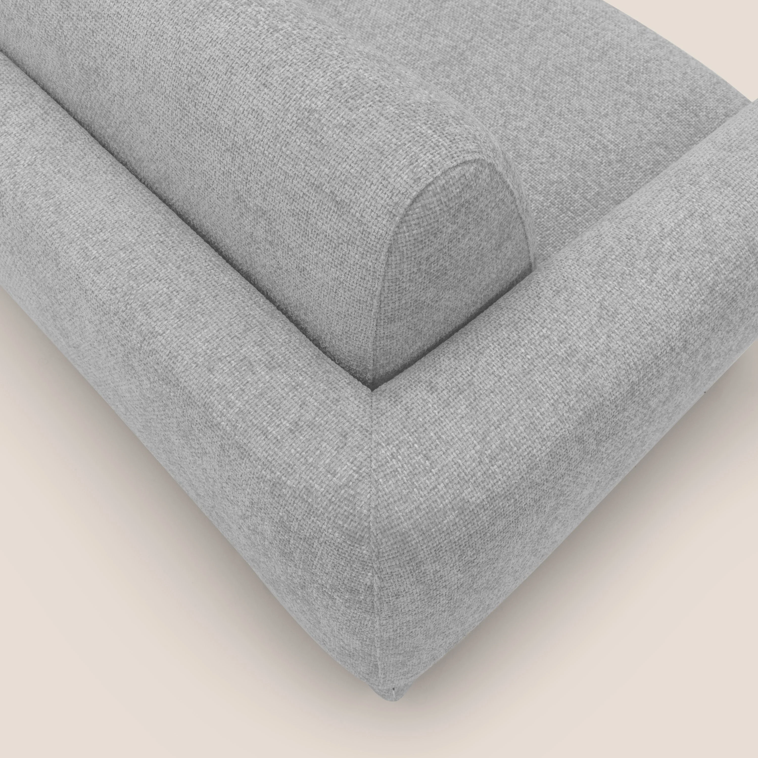 Happy Canapé convertible avec matelas H18 cm en tissu imperméable T10 gris clair - Image 9