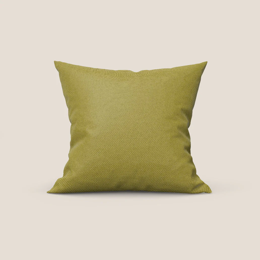 Honey coussin disponible en plusieurs couleurs, réalisé en tissu imperméable similaire au coton T13 jaune