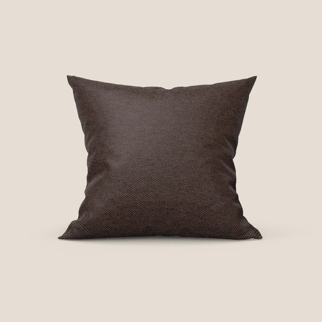 Honey coussin disponible en plusieurs couleurs, réalisé en tissu imperméable similaire au coton T13 marron