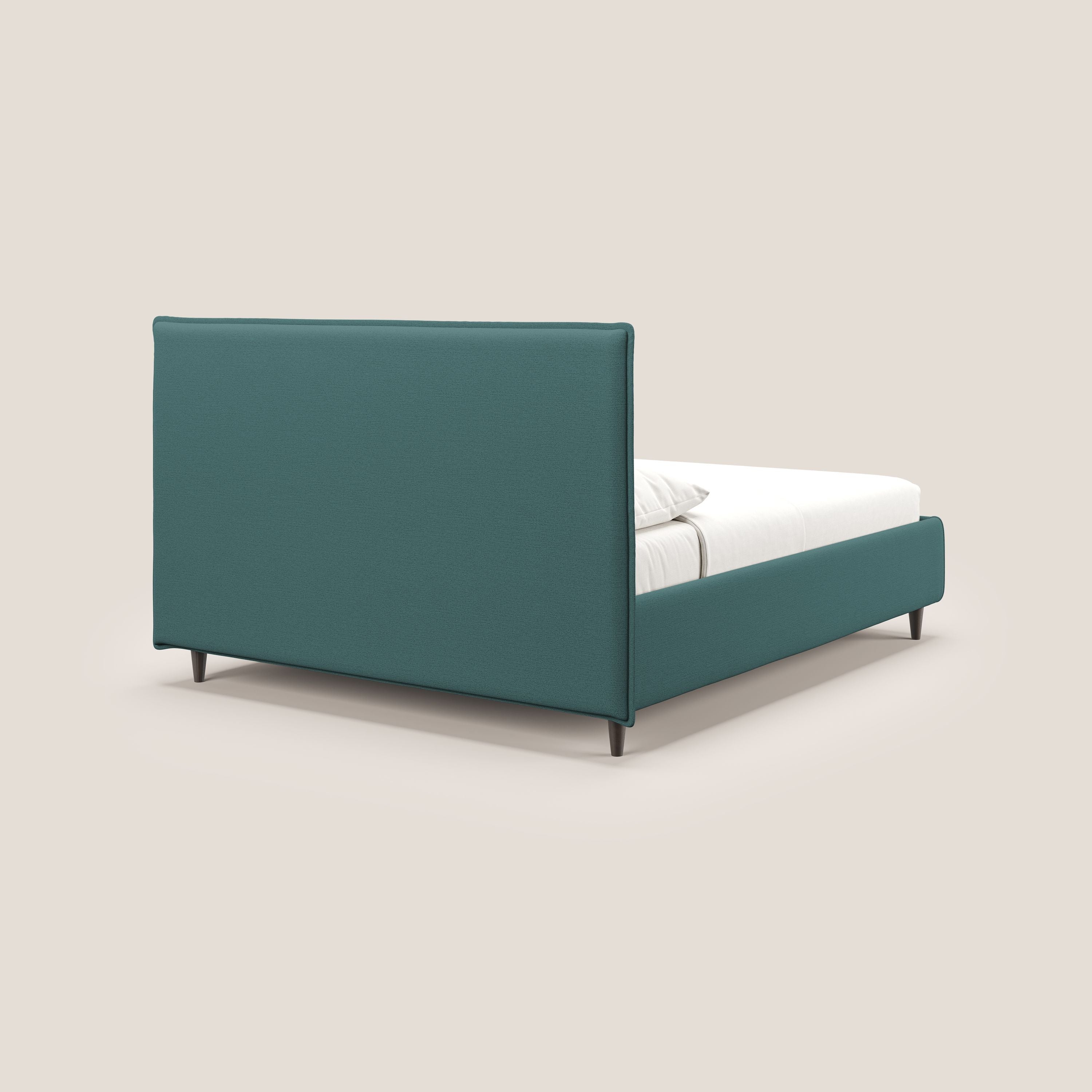 Hunter lit rembourré avec coffre déhoussable en tissu imperméable flammé T19 bleu canard - Image 5