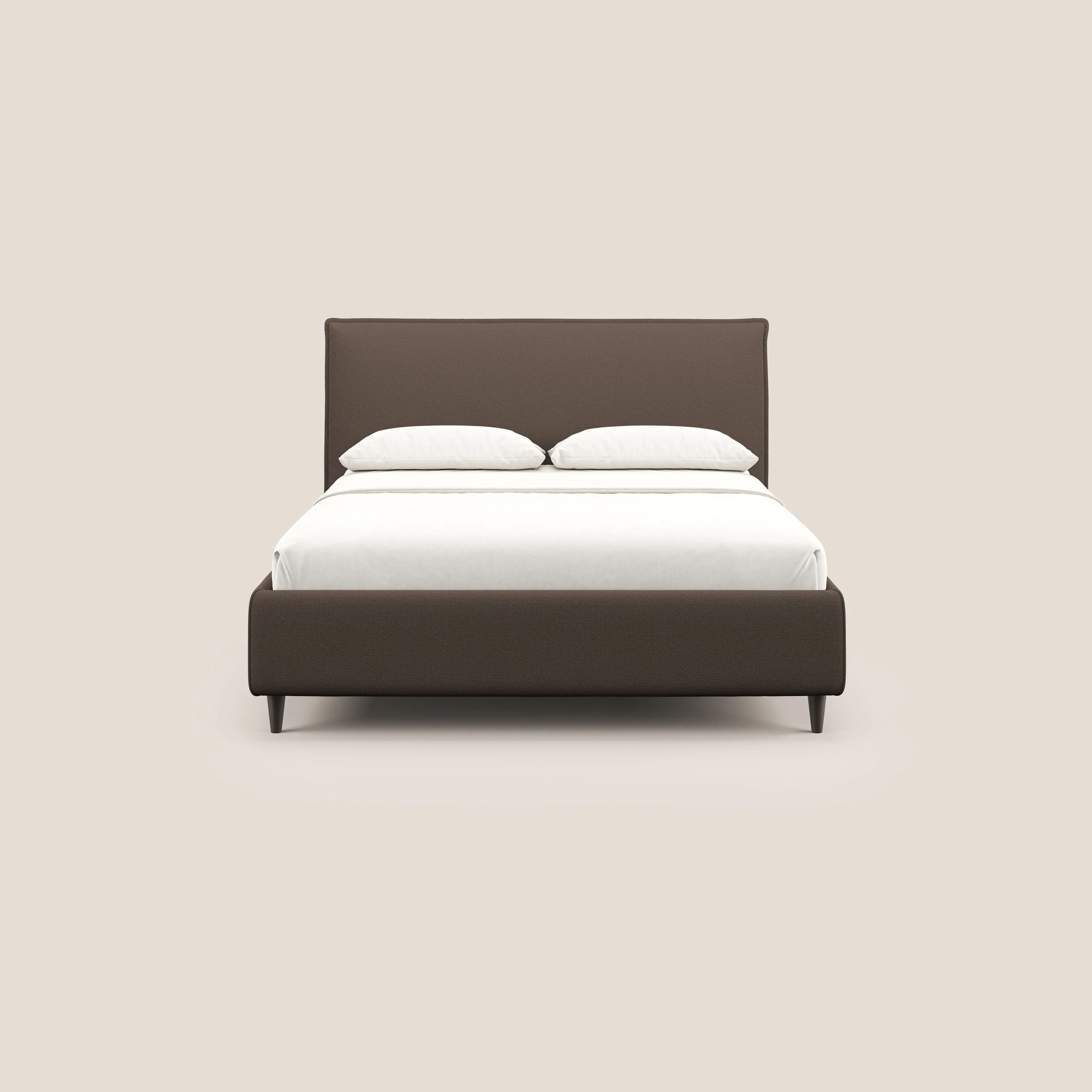 Hunter lit rembourré avec coffre déhoussable en tissu imperméable flammé T19 marron - Image 3