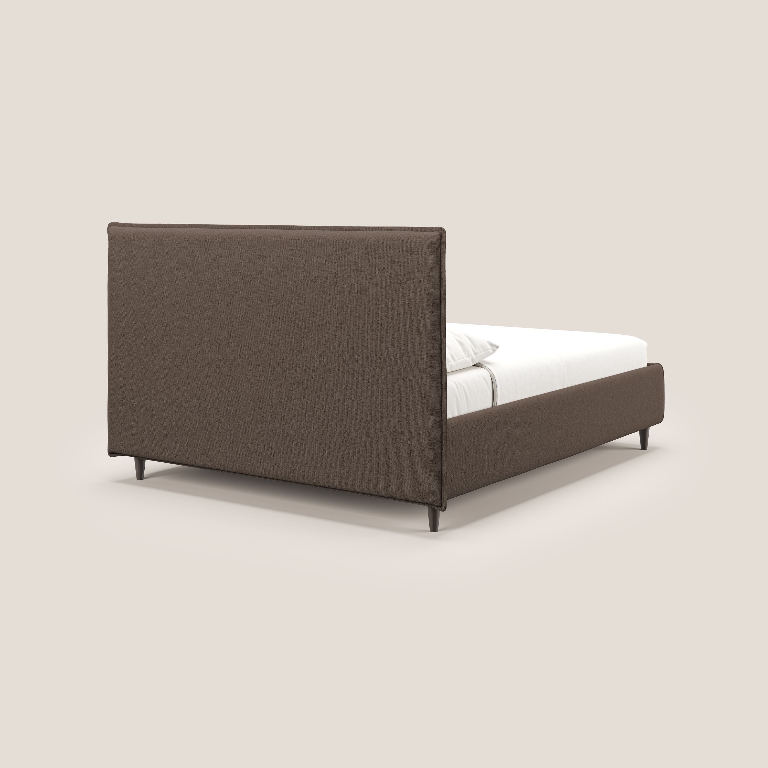 Hunter lit rembourré avec coffre déhoussable en tissu imperméable flammé T19 marron - Image 5
