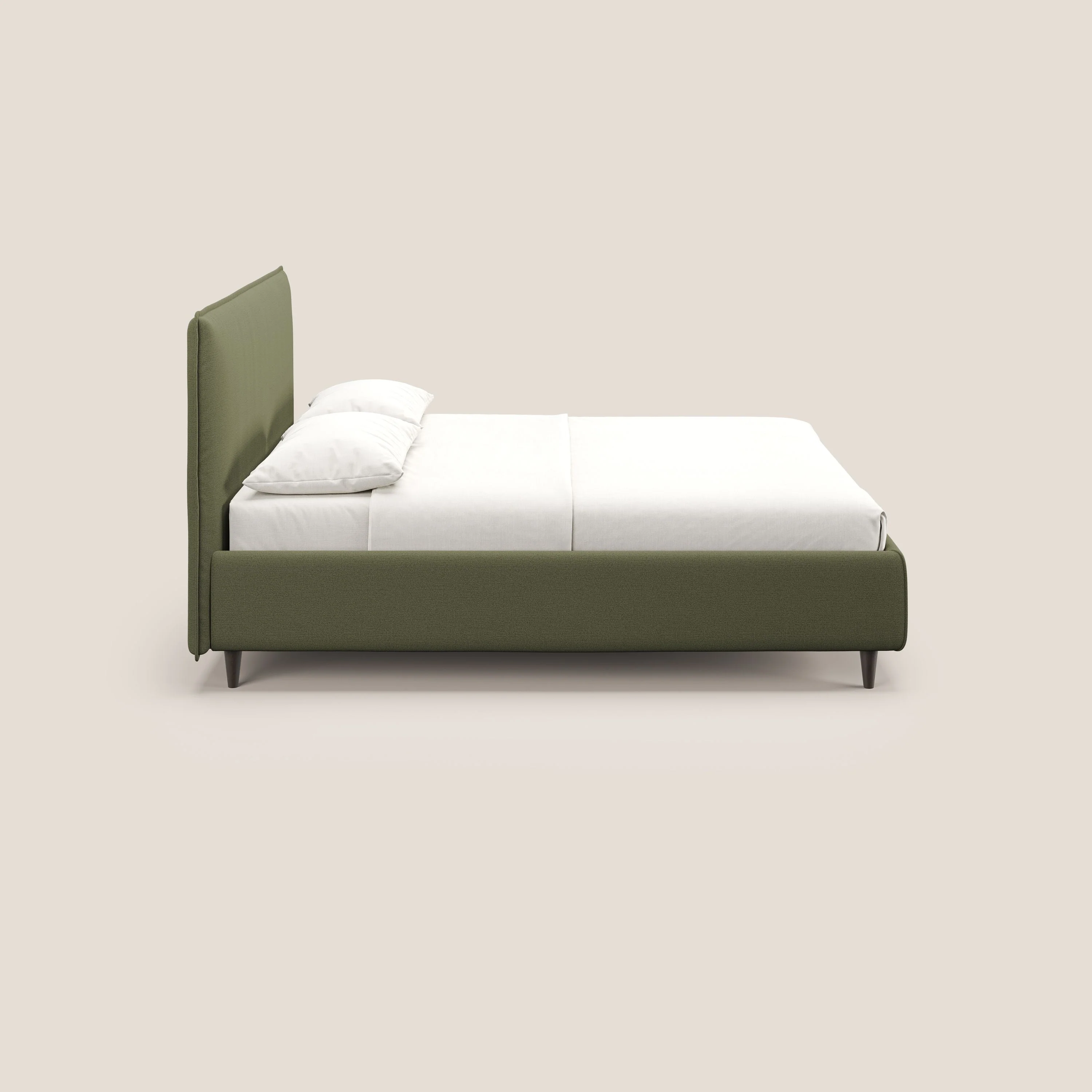 Hunter lit rembourré avec coffre déhoussable en tissu imperméable flammé T19 vert - Image 7