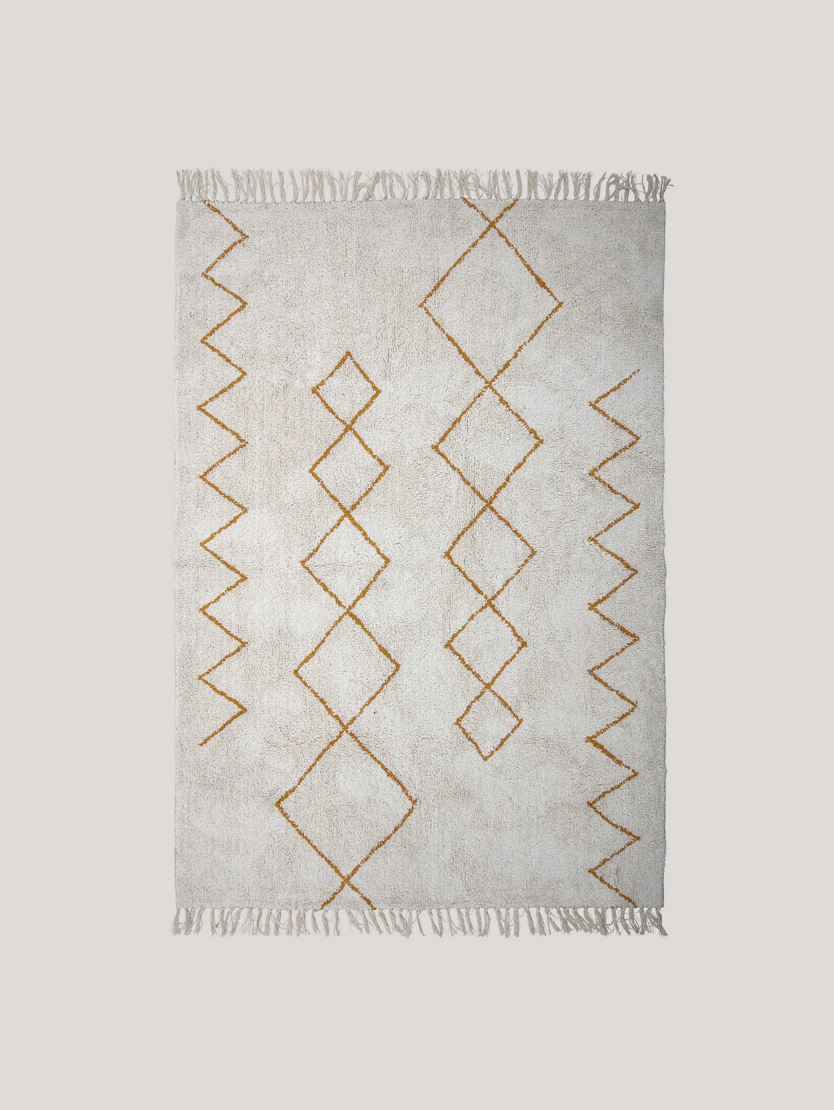 Huso tapis en coton à motifs géométriques 200x140 cm - Image 3