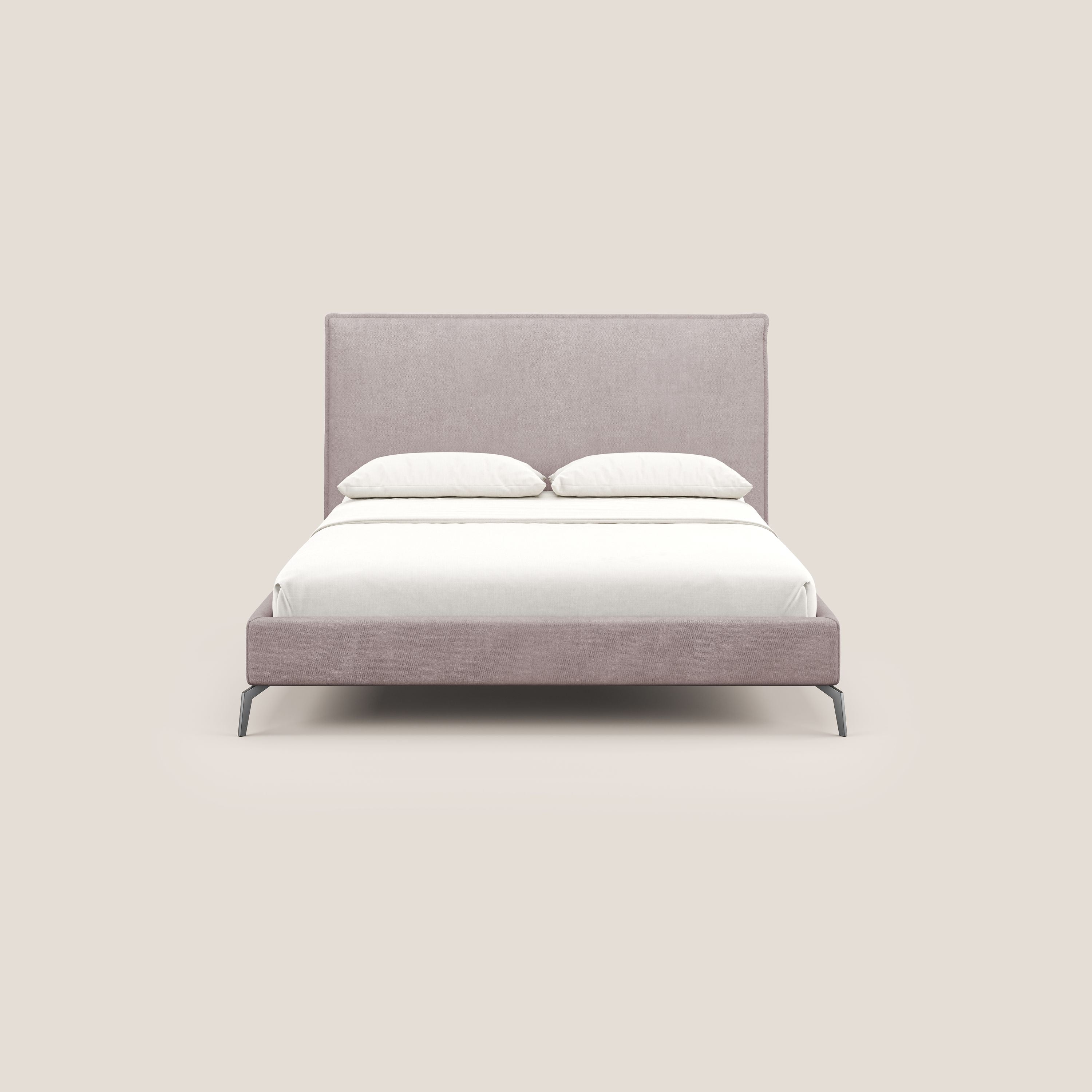 Iris lit rembourré déhoussable avec pieds noirs en tissu imperméable T02 rose - Image 2