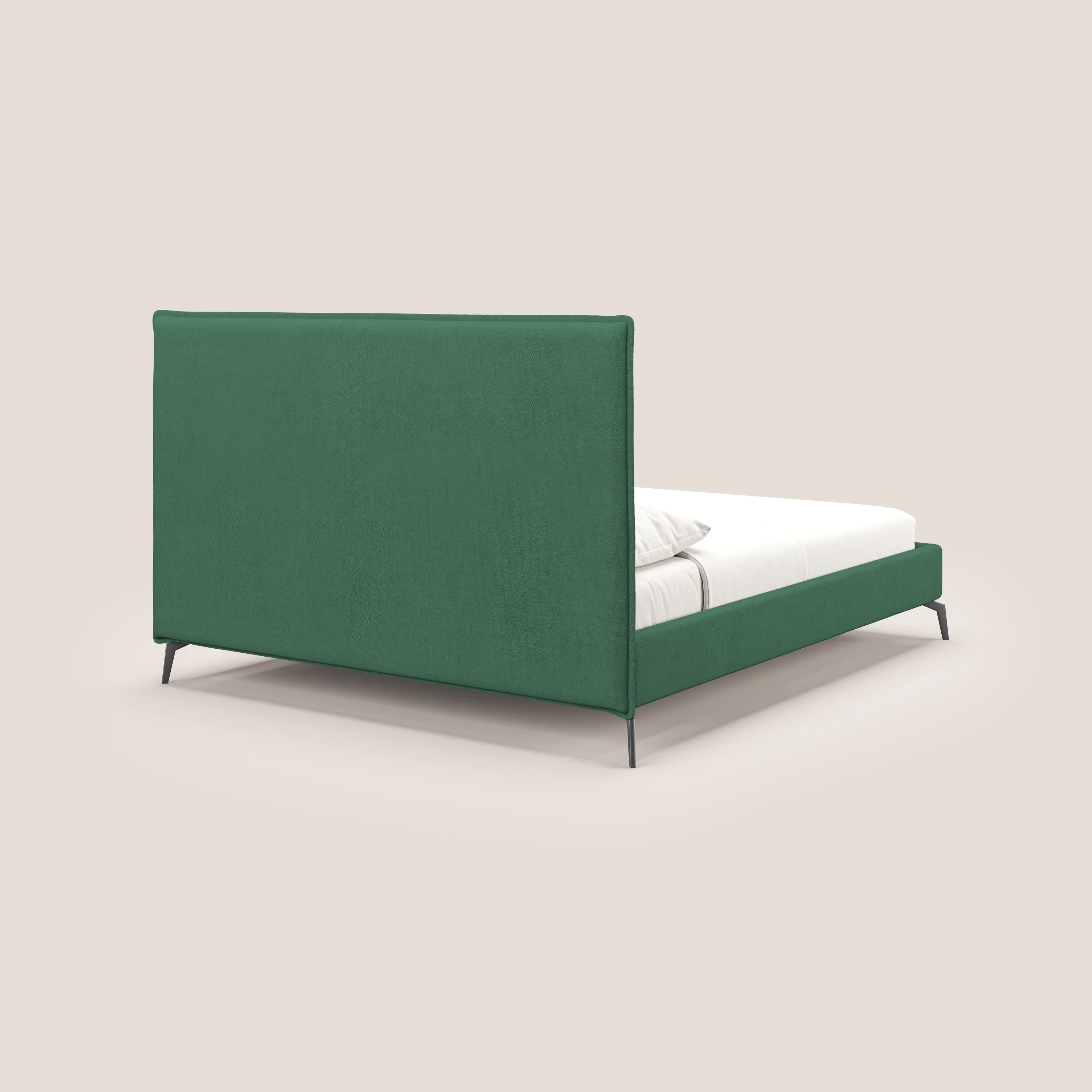 Iris lit rembourré déhoussable avec pieds noirs en tissu imperméable T02 vert - Image 5