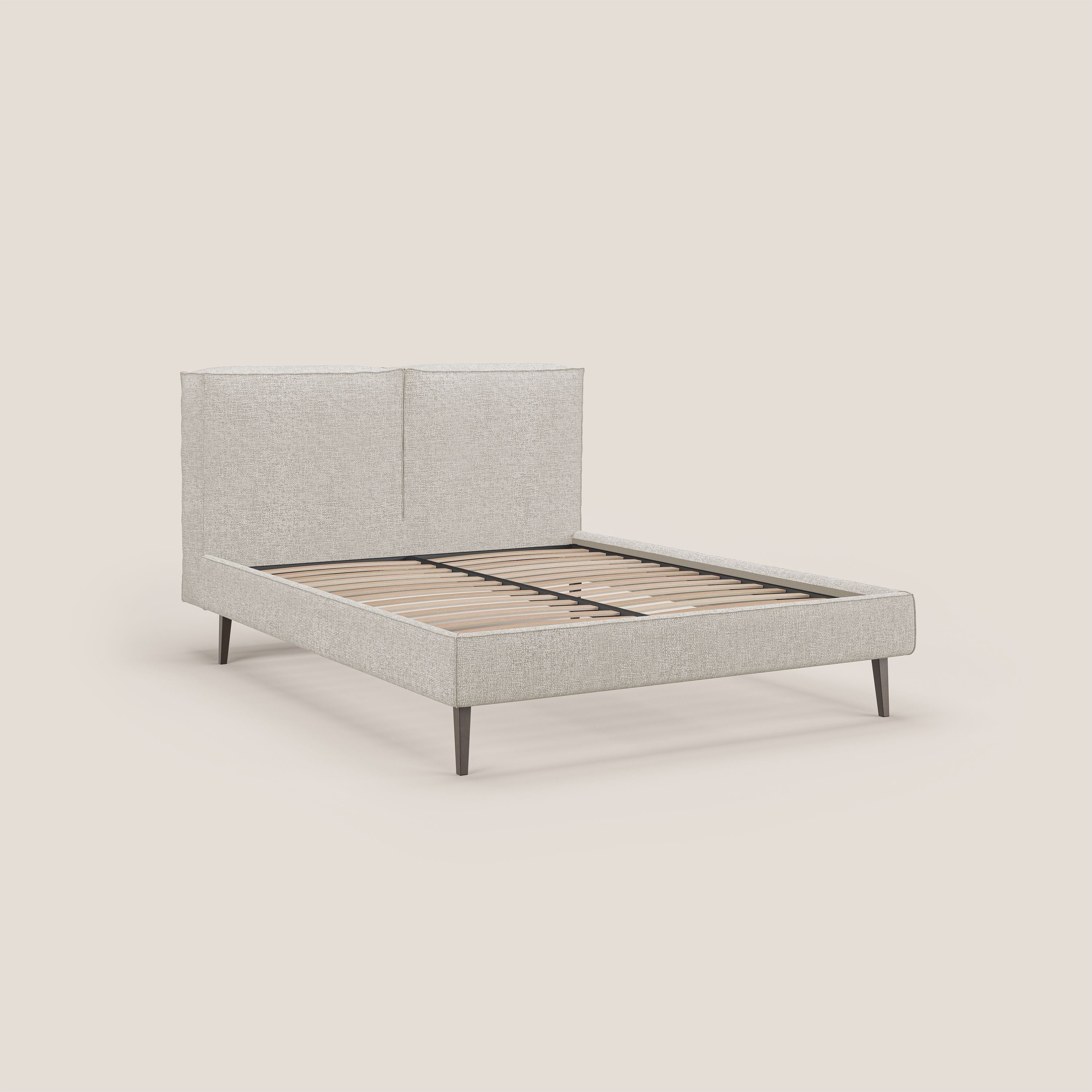 Isotta lit rembourré complètement déhoussable en tissu doux imperméable T10 crème - Image 10