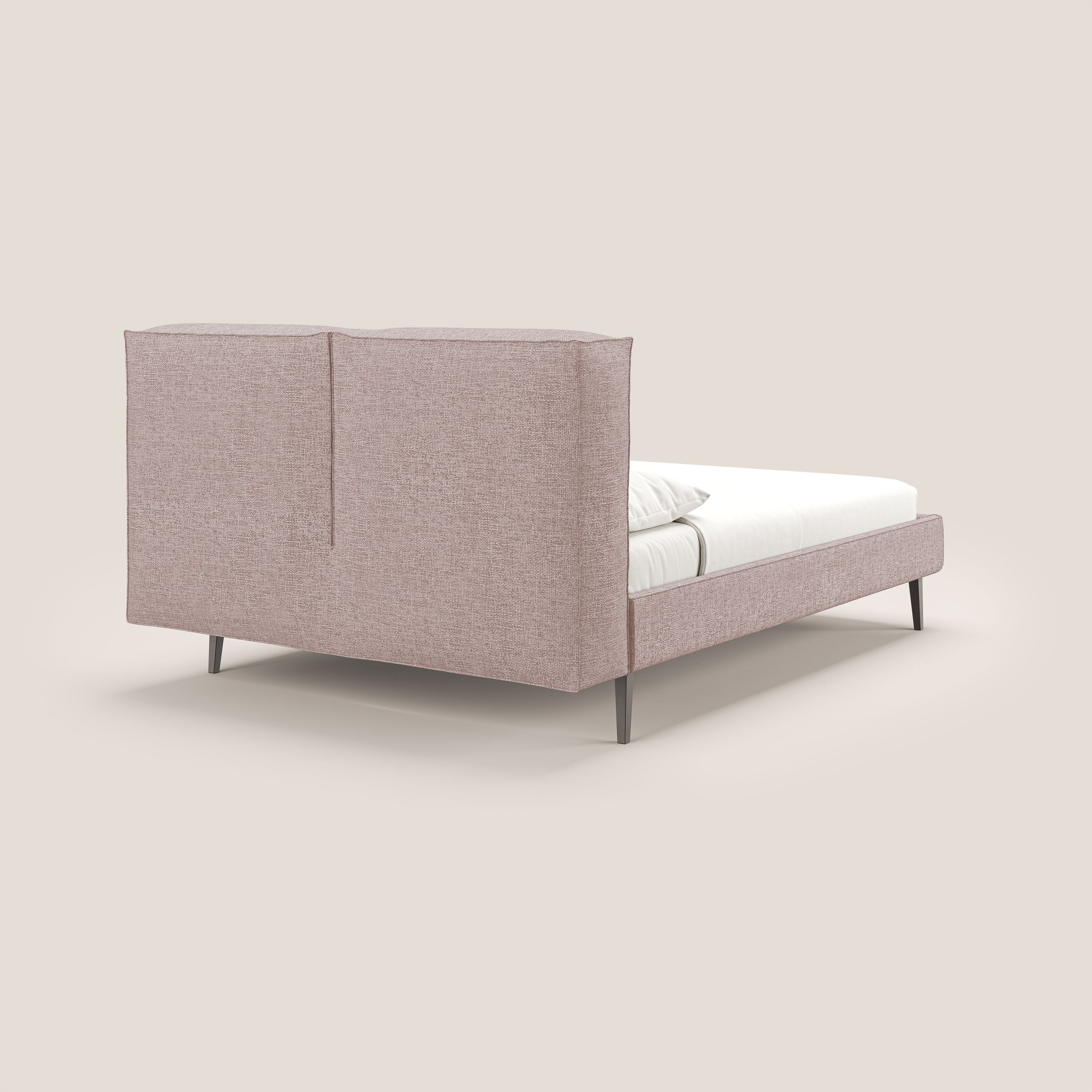Isotta lit rembourré complètement déhoussable en tissu doux imperméable T10 rose - Image 5