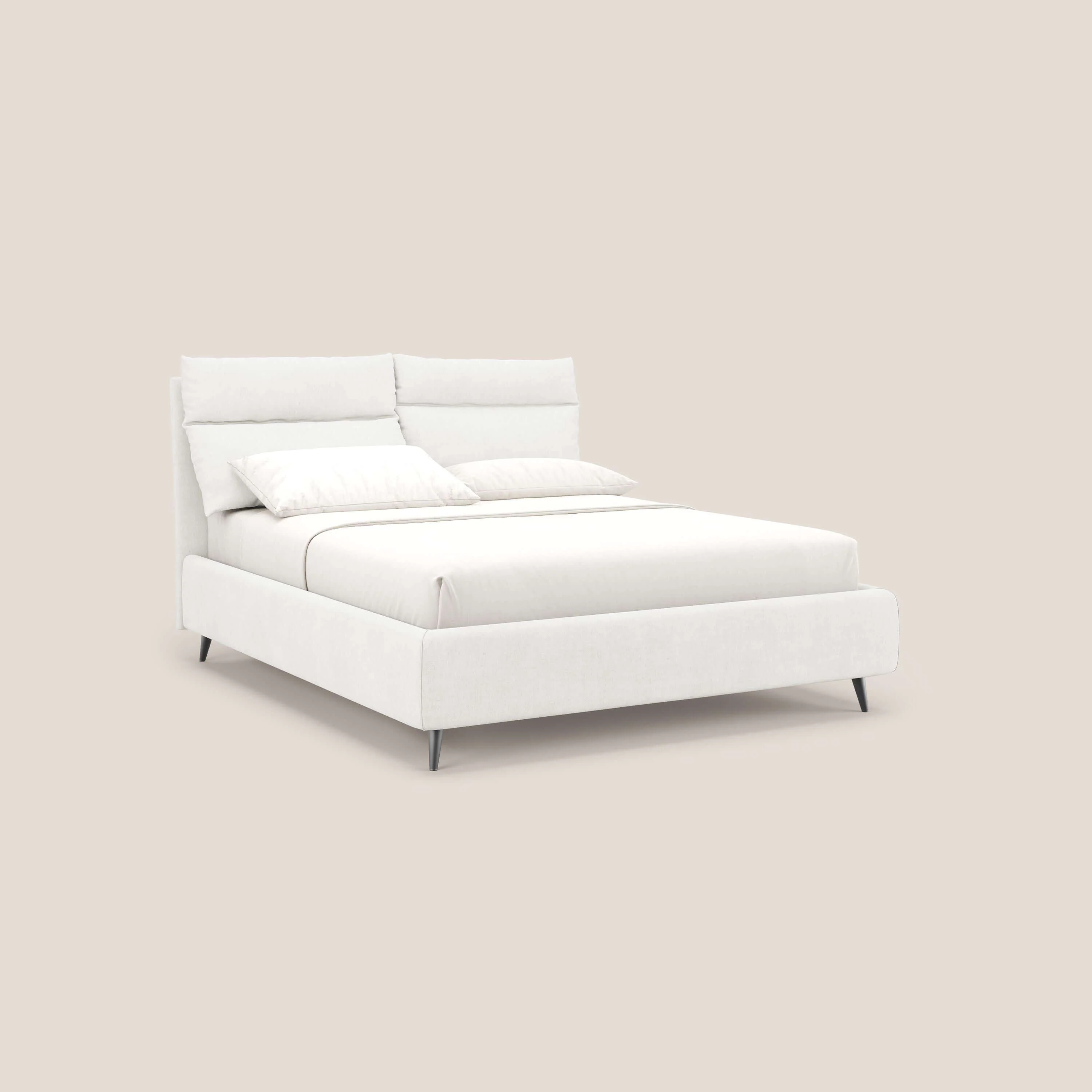 Jerry lit coffre et coussins réglables en tissu détachable T17 blanc