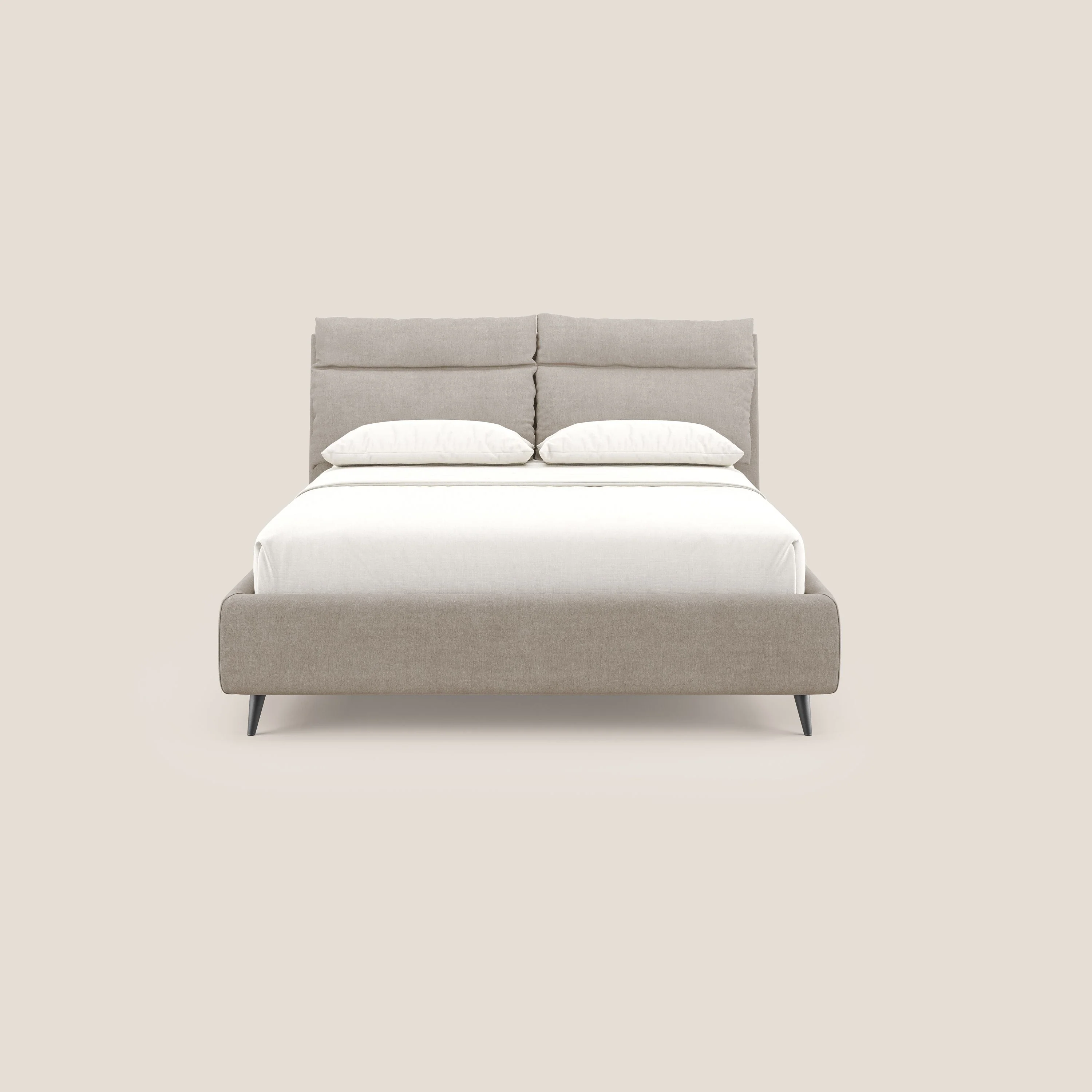 Jerry lit coffre et coussins réglables en tissu détachable T17 beige - Image 3