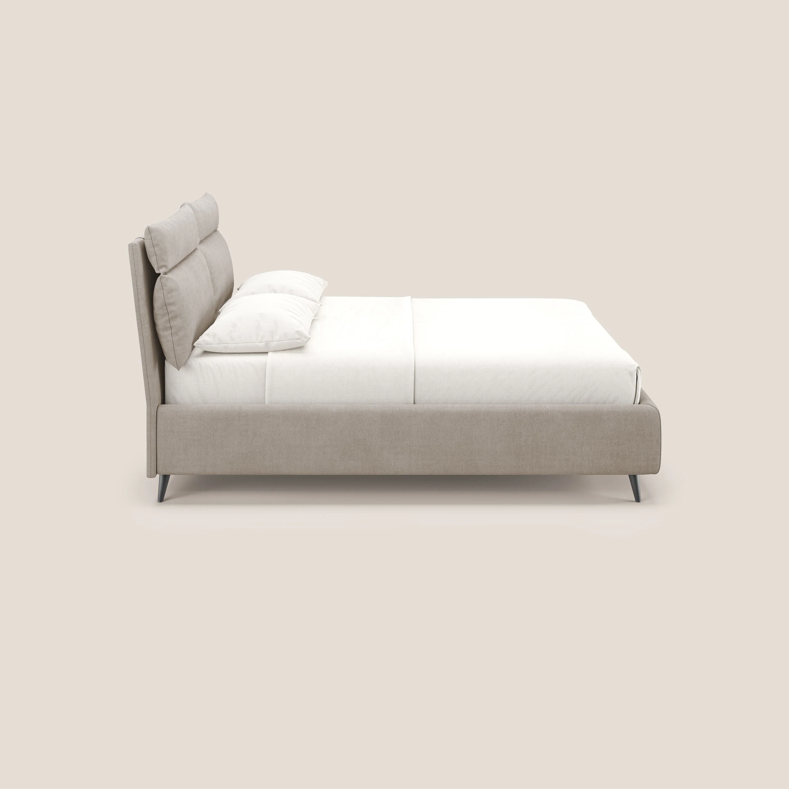 Jerry lit coffre et coussins réglables en tissu détachable T17 beige - Image 5
