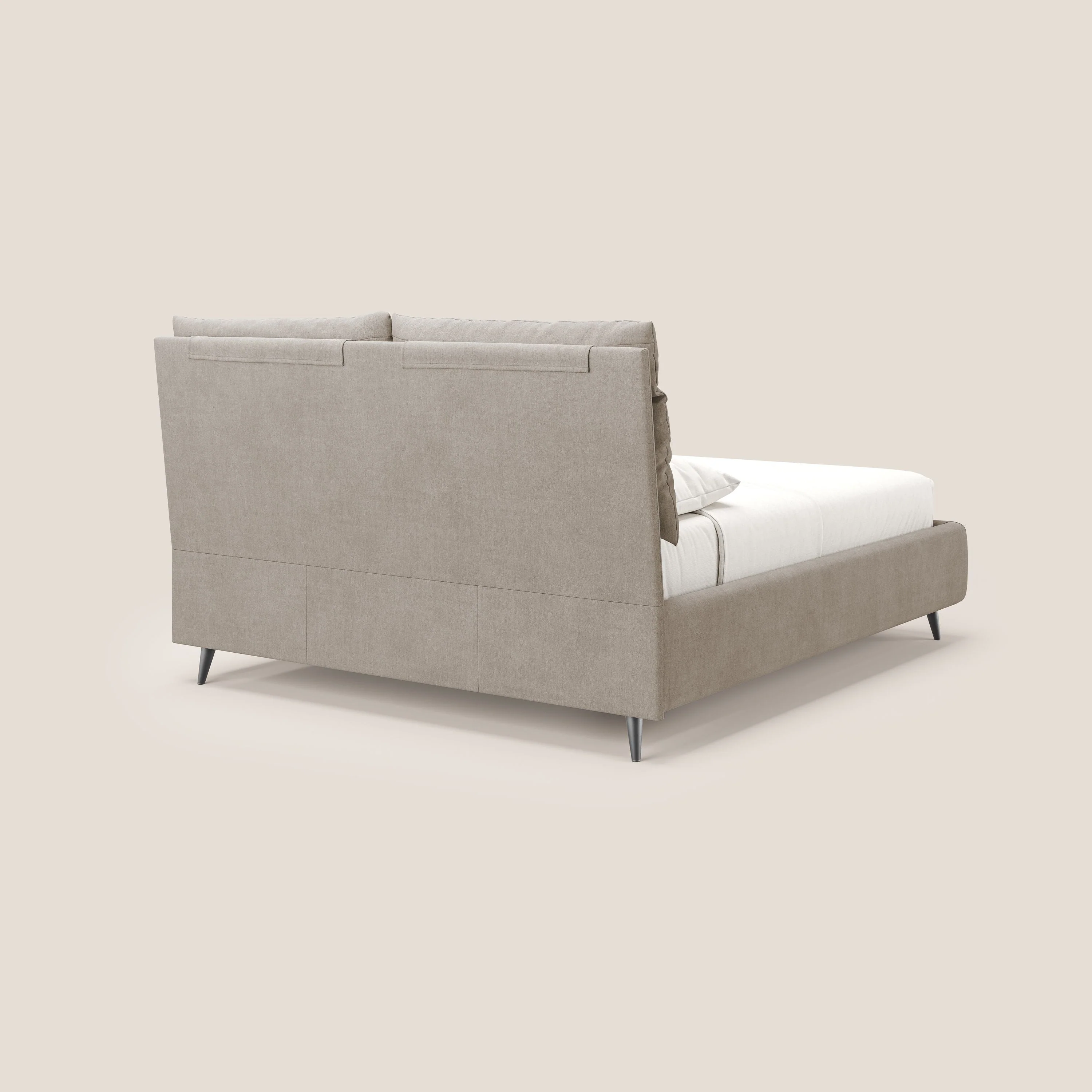 Jerry lit coffre et coussins réglables en tissu détachable T17 beige - Image 6