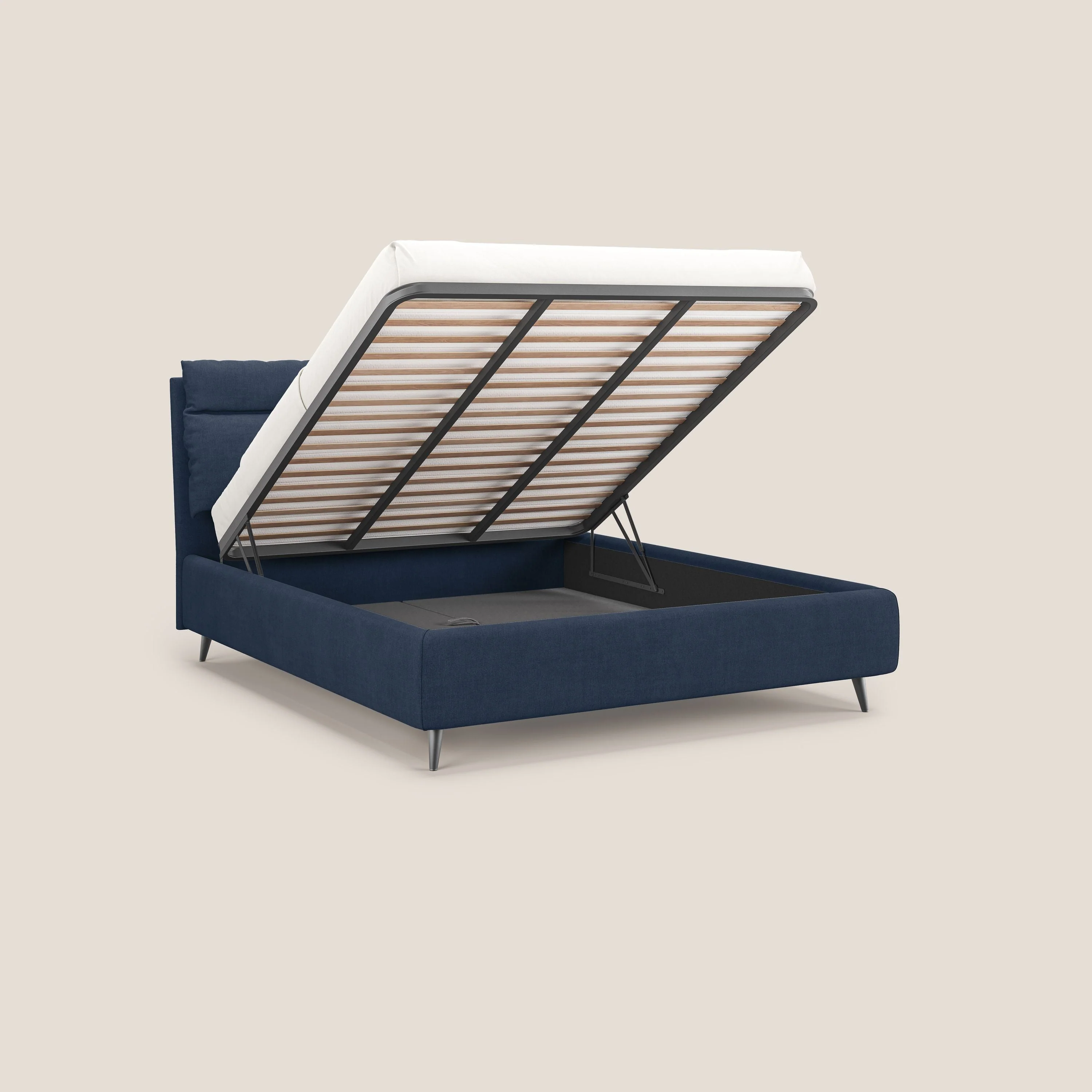 Jerry lit coffre et coussins réglables en tissu détachable T17 bleu - Image 2