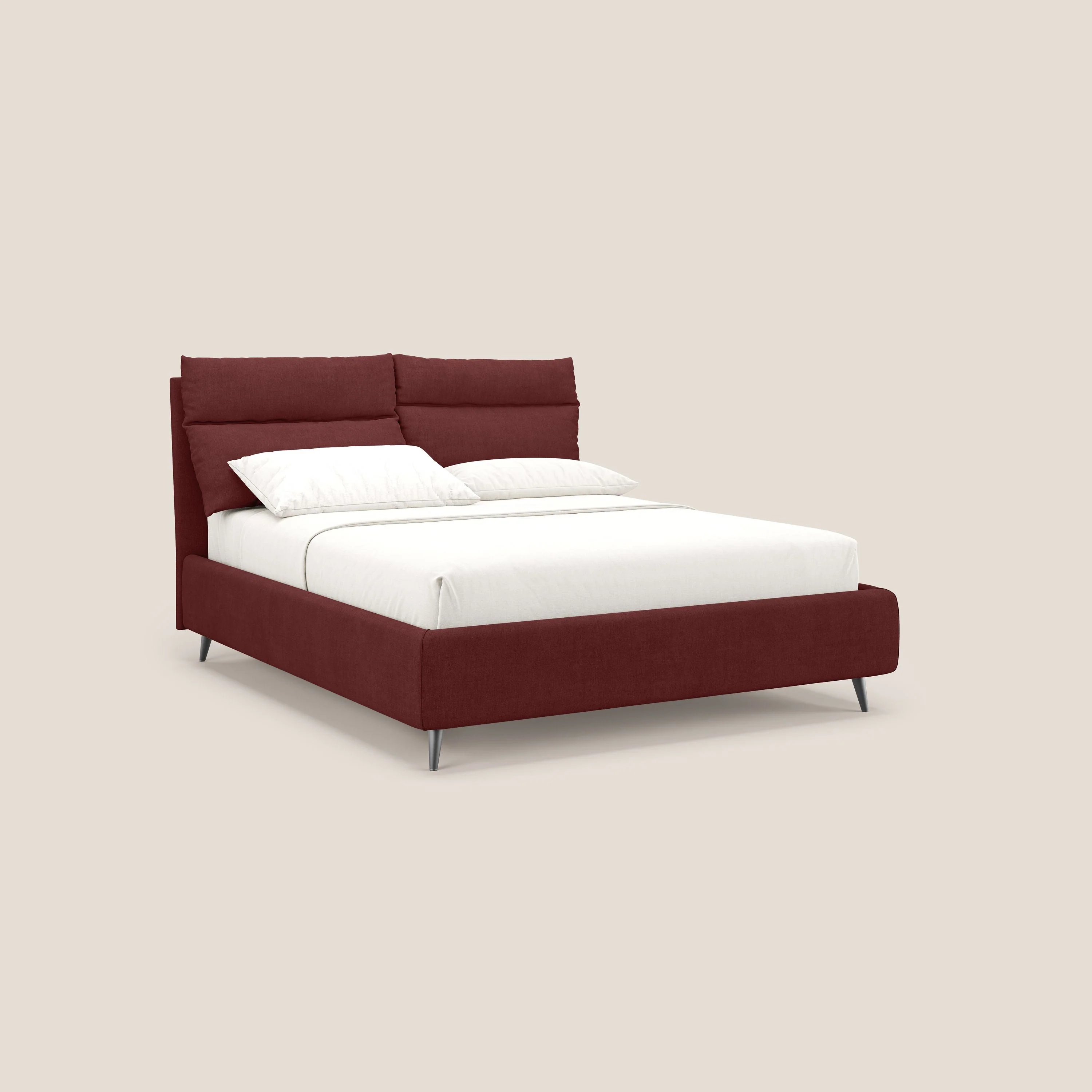 Jerry lit coffre et coussins réglables en tissu détachable T17 rouge