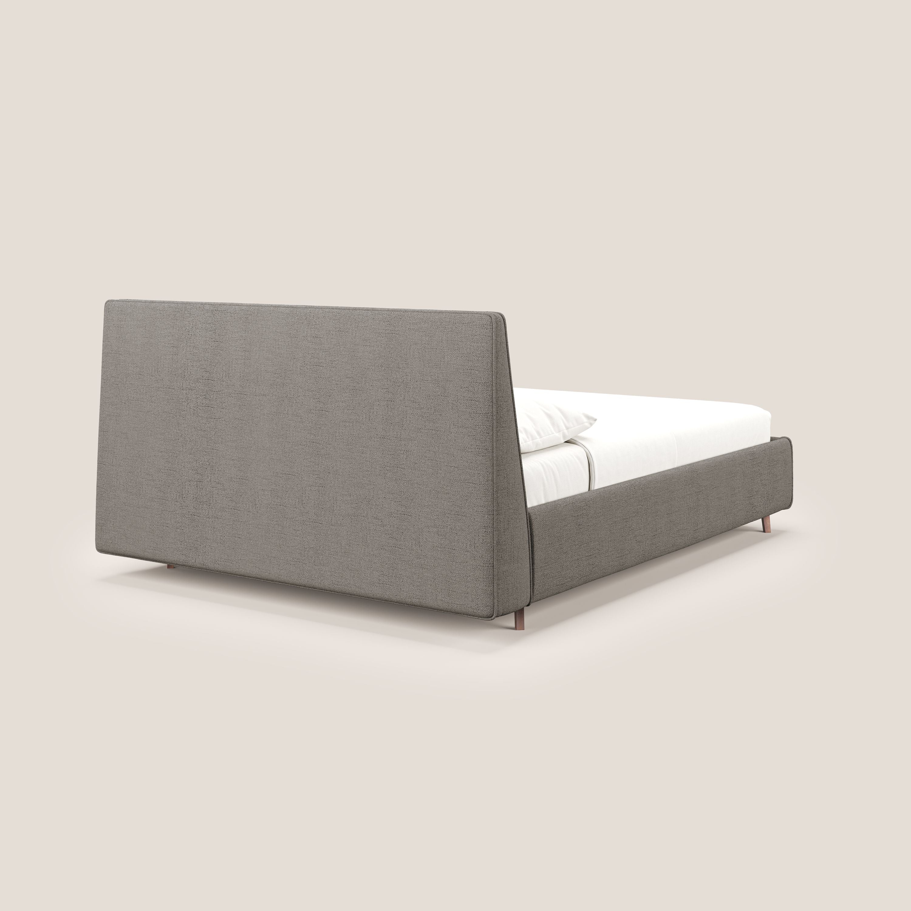 Justin lit rembourré avec coffre et déhoussable en tissu flammé imperméable T03 taupe - Image 6