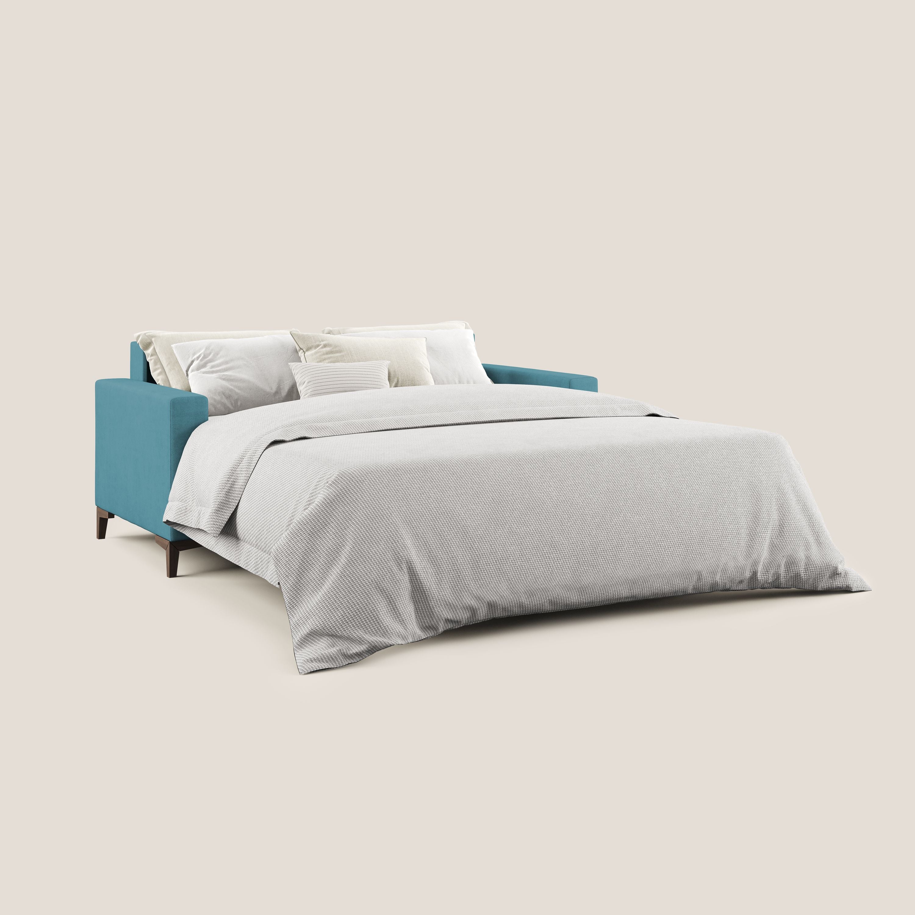 Kafka canapé lit convertible en tissu doux imperméable T02 bleu ciel - Image 4