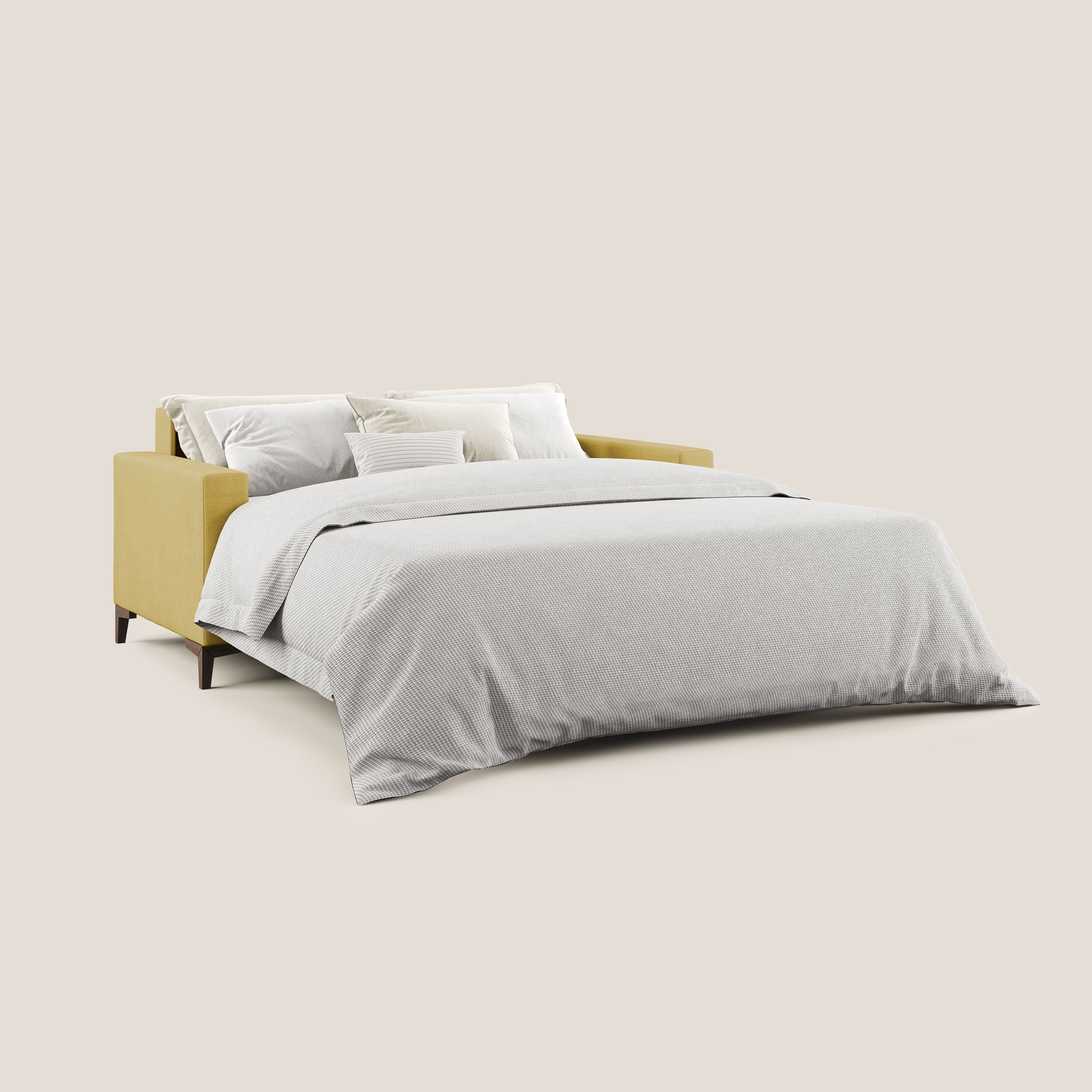 Kafka canapé lit convertible en tissu doux imperméable T02 jaune - Image 2