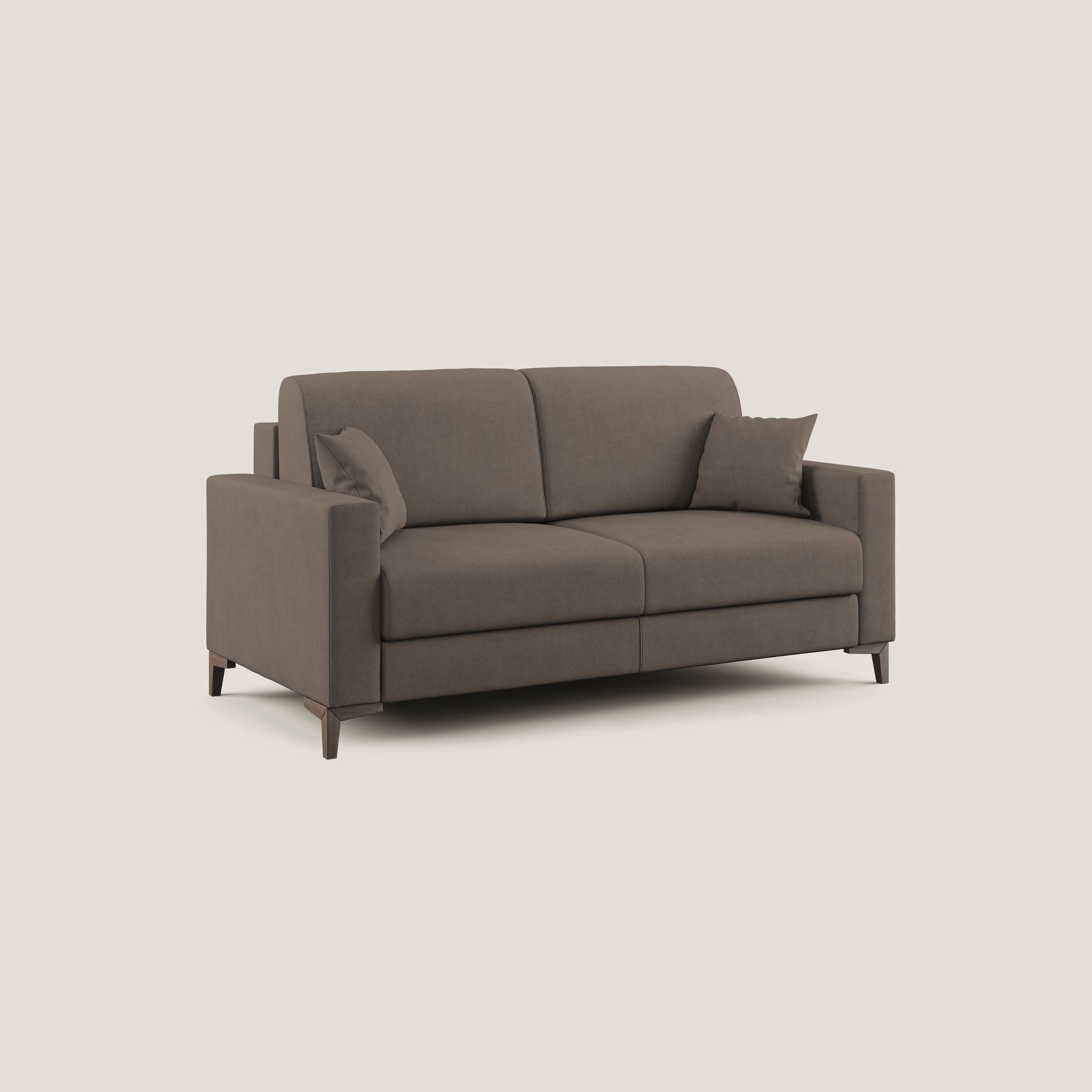 Kafka canapé lit convertible en tissu doux imperméable T02 marron - Image 3