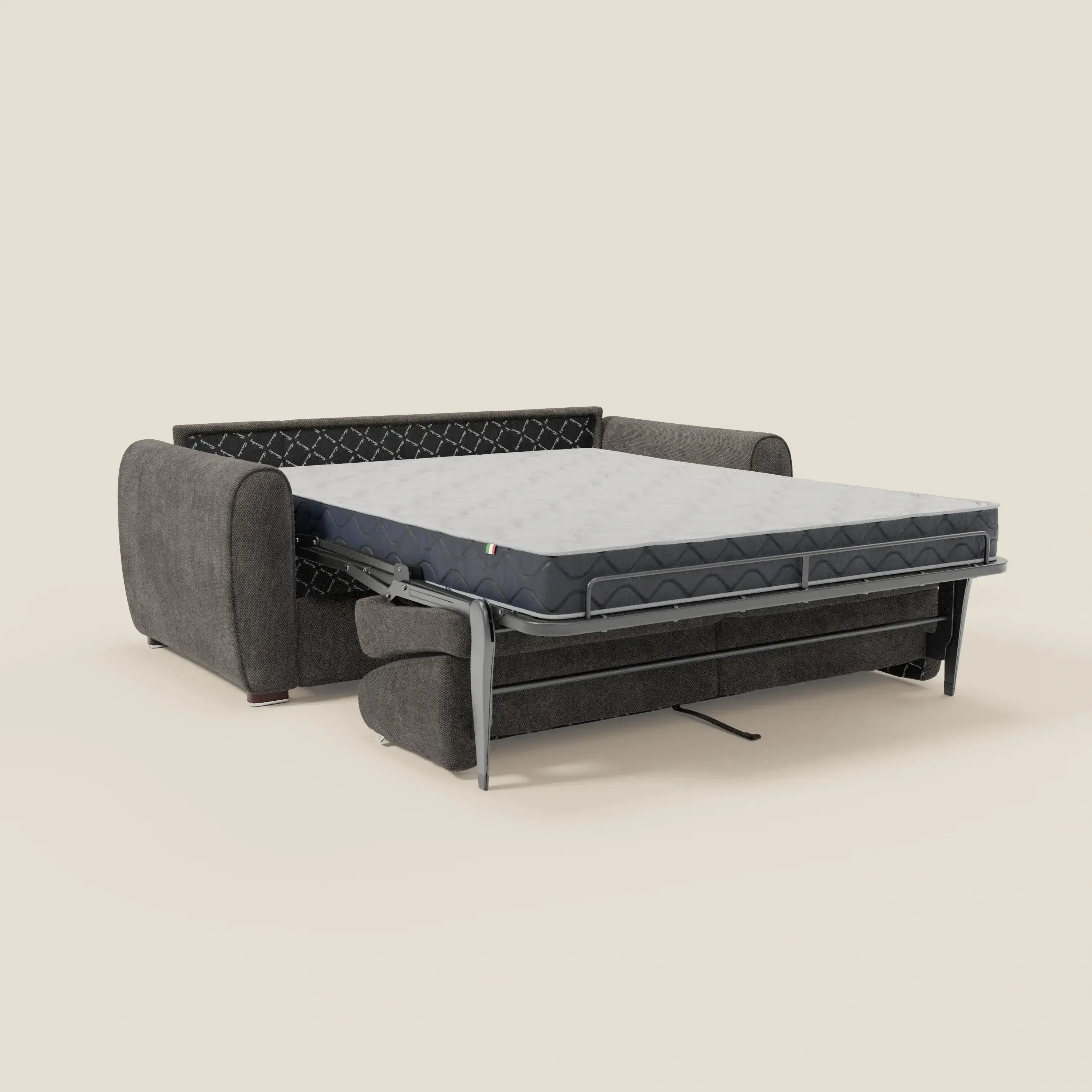 Kaleo Canapé convertible moderne avec matelas H17 cm - en tissu imperméable T26 anthracite - Image 11