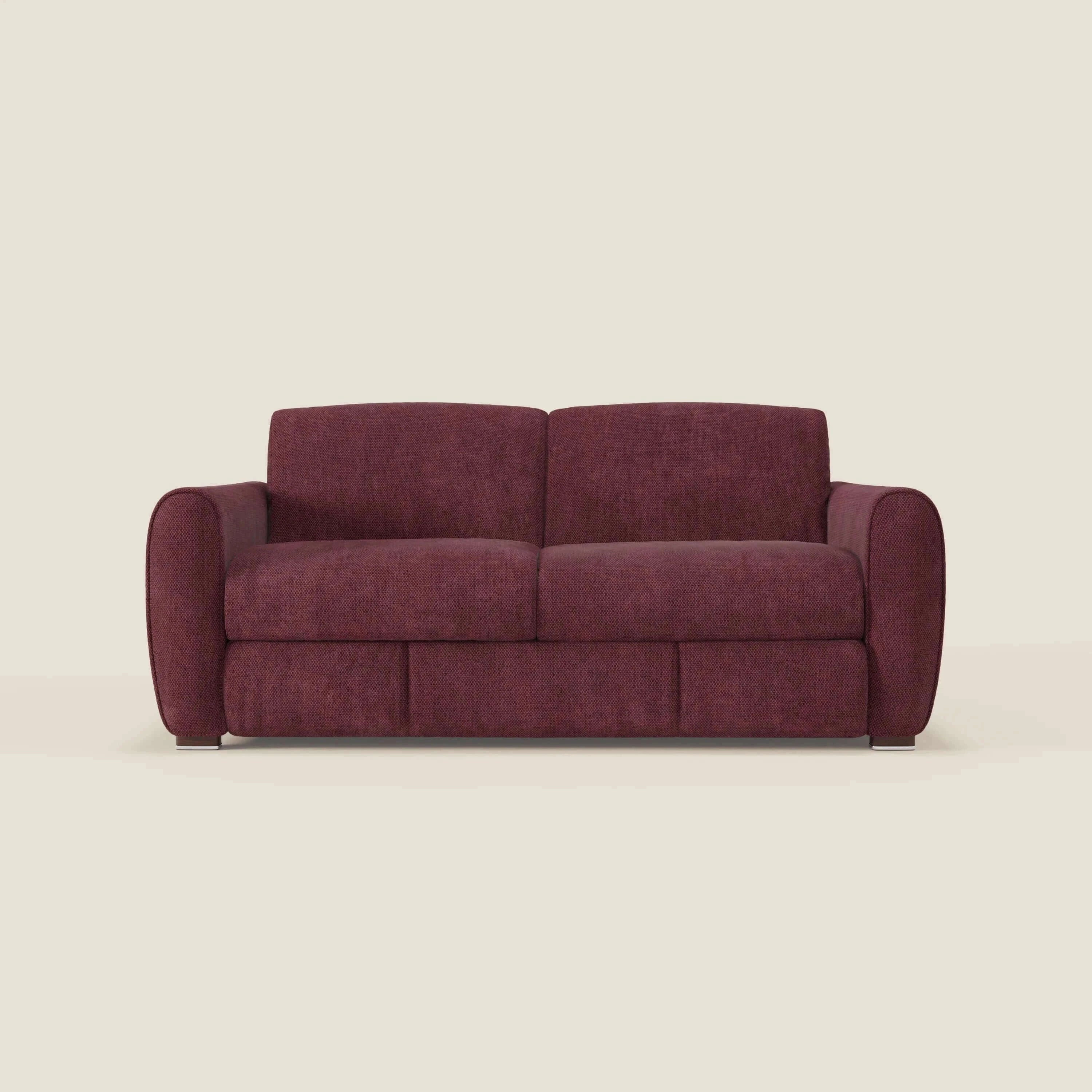 Kaleo Canapé convertible moderne avec matelas H17 cm - en tissu imperméable T26 bordeaux 
