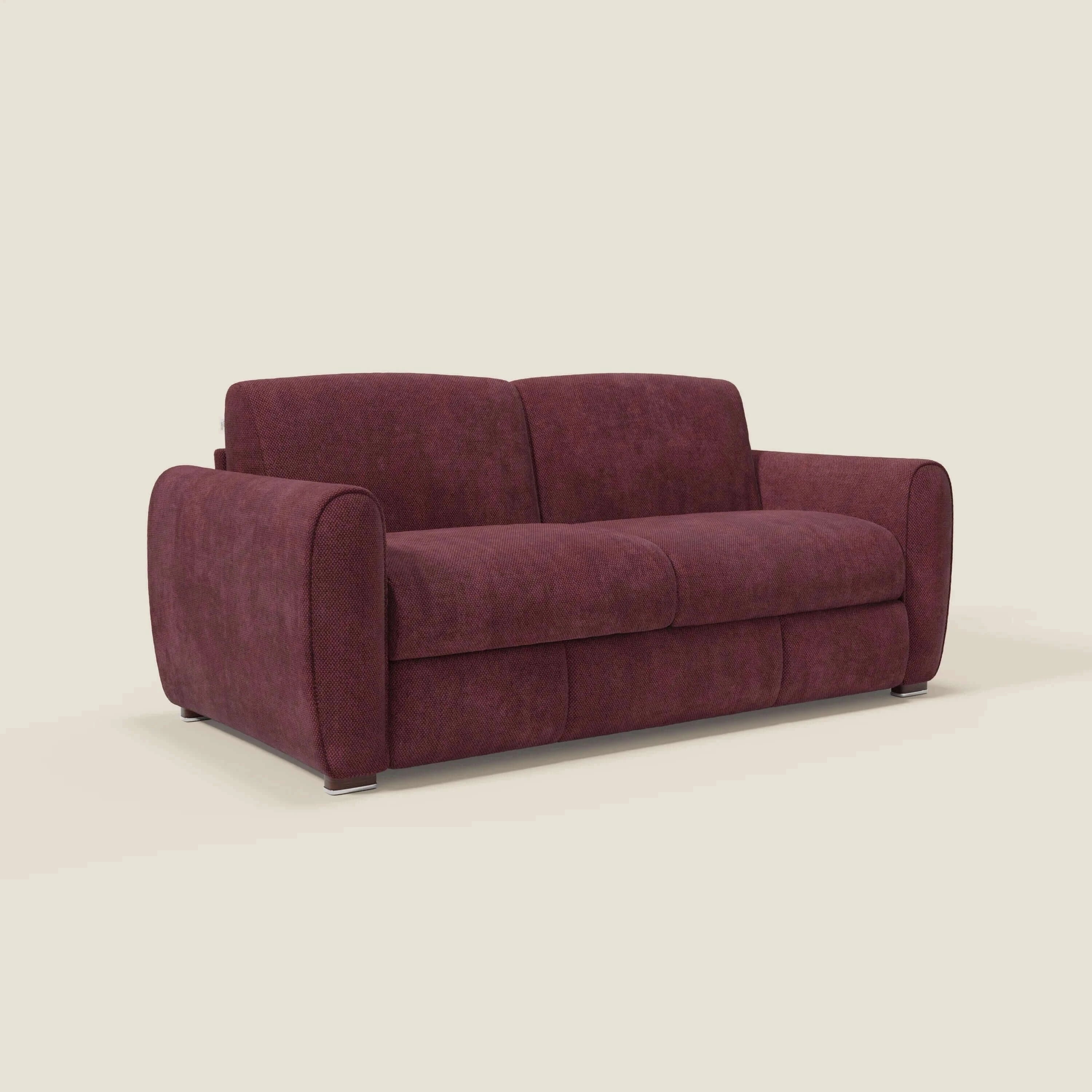 Kaleo Canapé convertible moderne avec matelas H17 cm - en tissu imperméable T26 bordeaux  - Image 3
