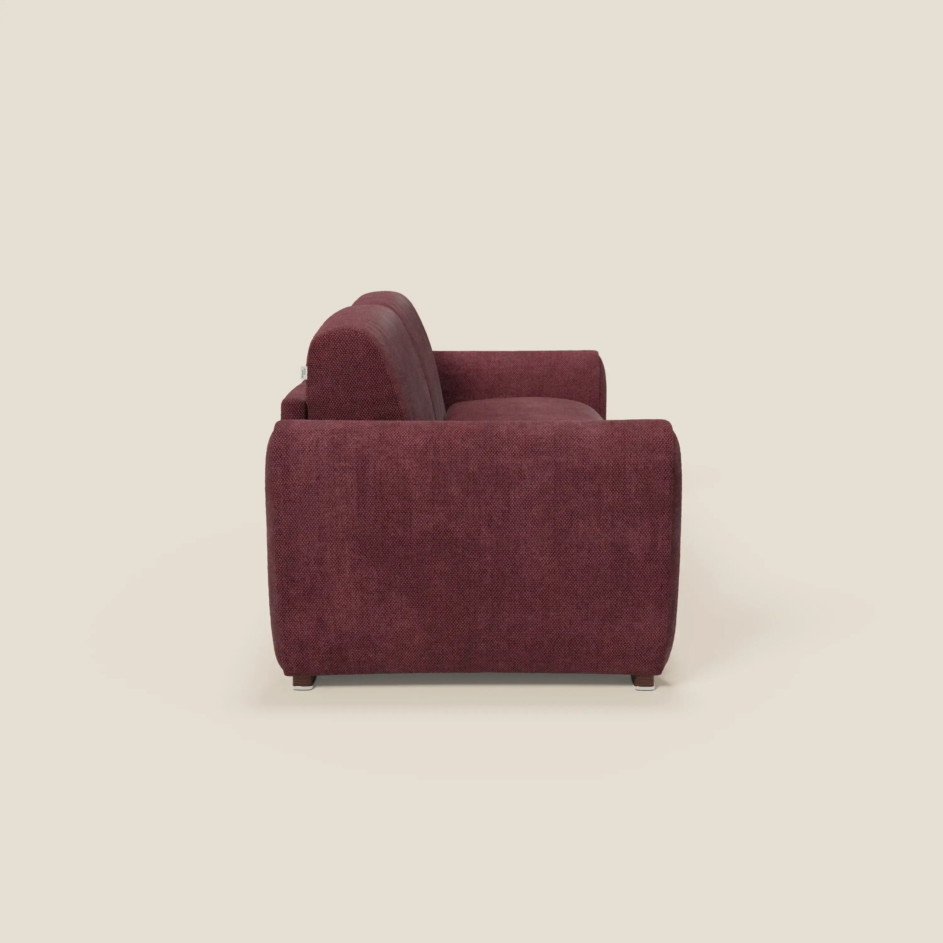 Kaleo Canapé convertible moderne avec matelas H17 cm - en tissu imperméable T26 bordeaux  - Image 4
