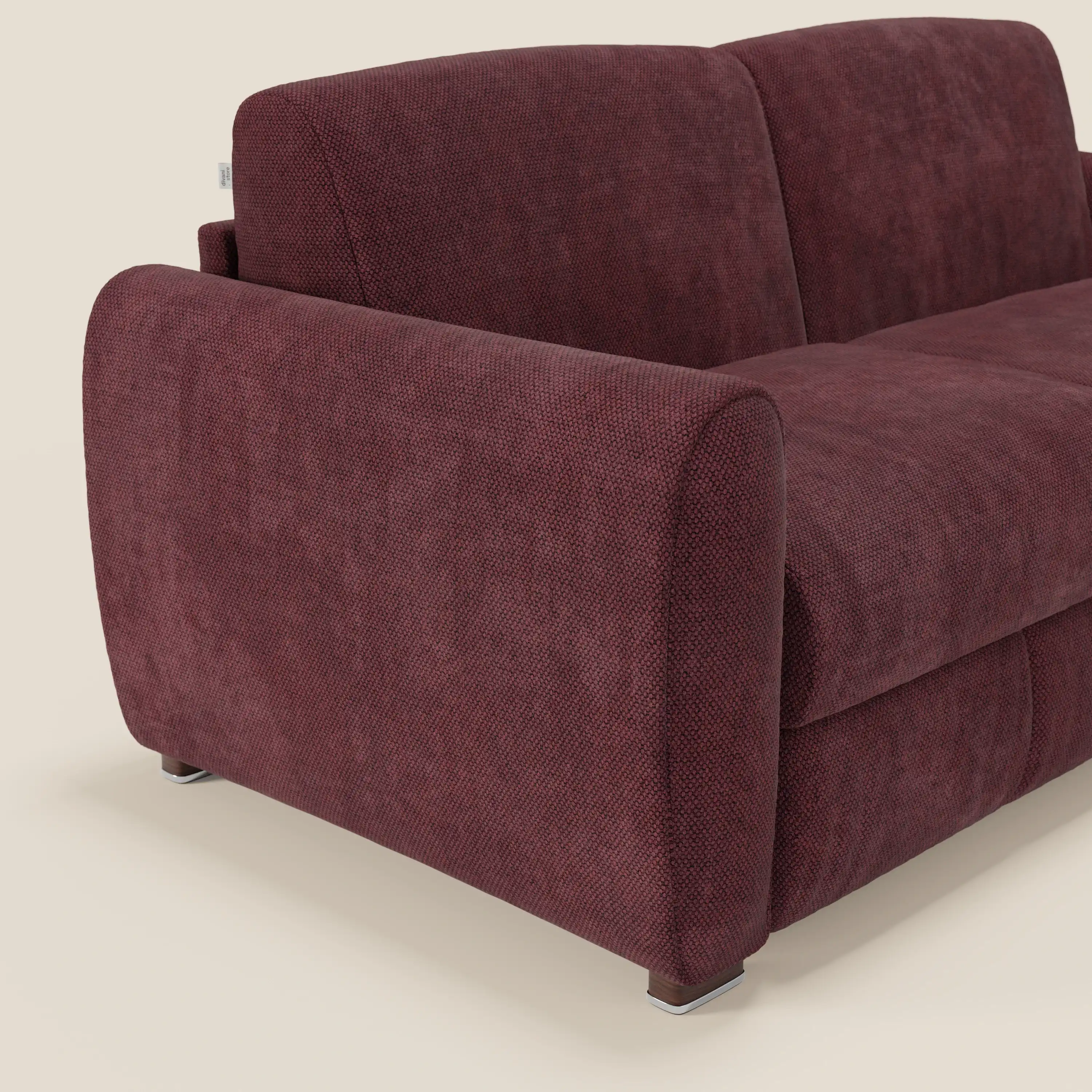 Kaleo Canapé convertible moderne avec matelas H17 cm - en tissu imperméable T26 bordeaux  - Image 6