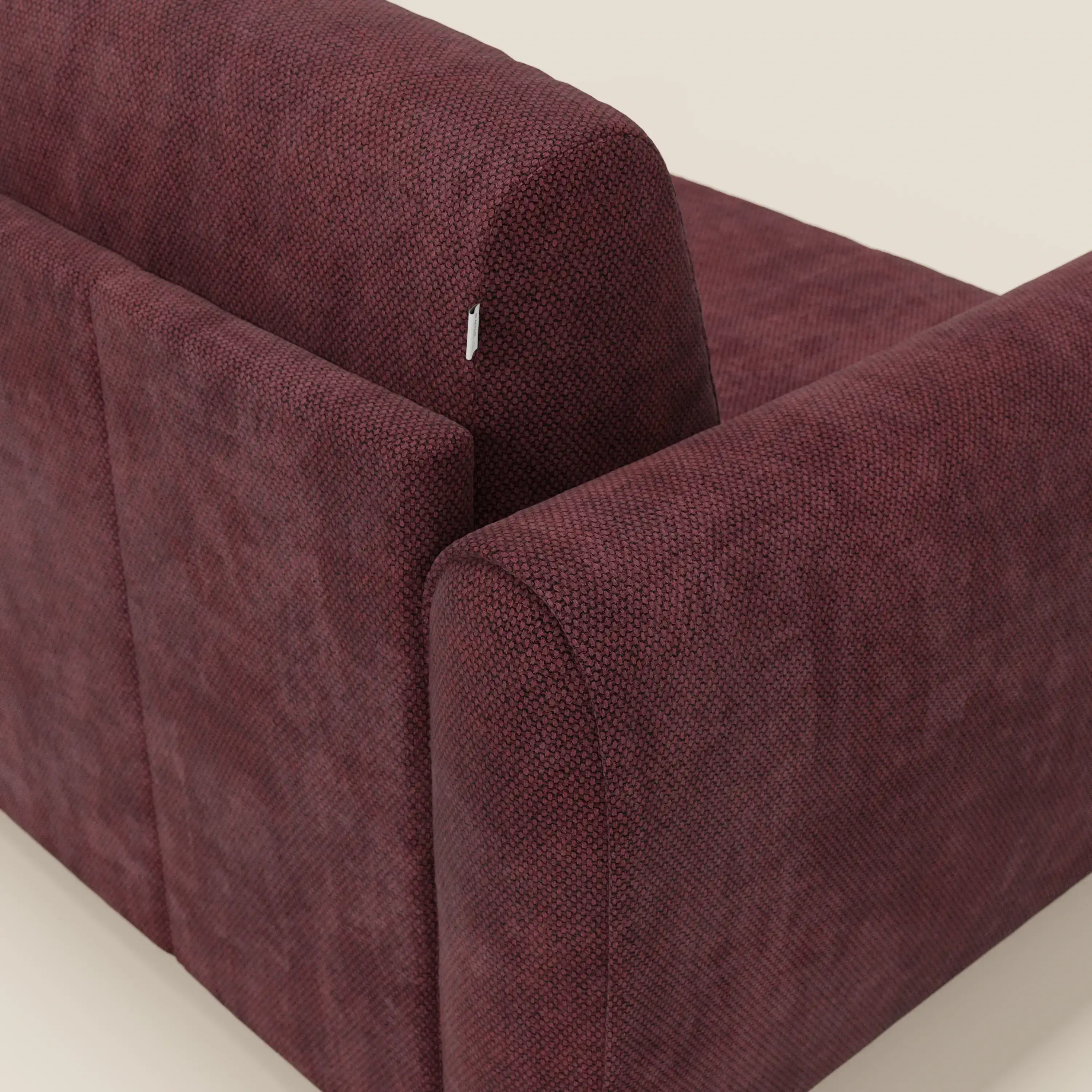 Kaleo Canapé convertible moderne avec matelas H17 cm - en tissu imperméable T26 bordeaux  - Image 8
